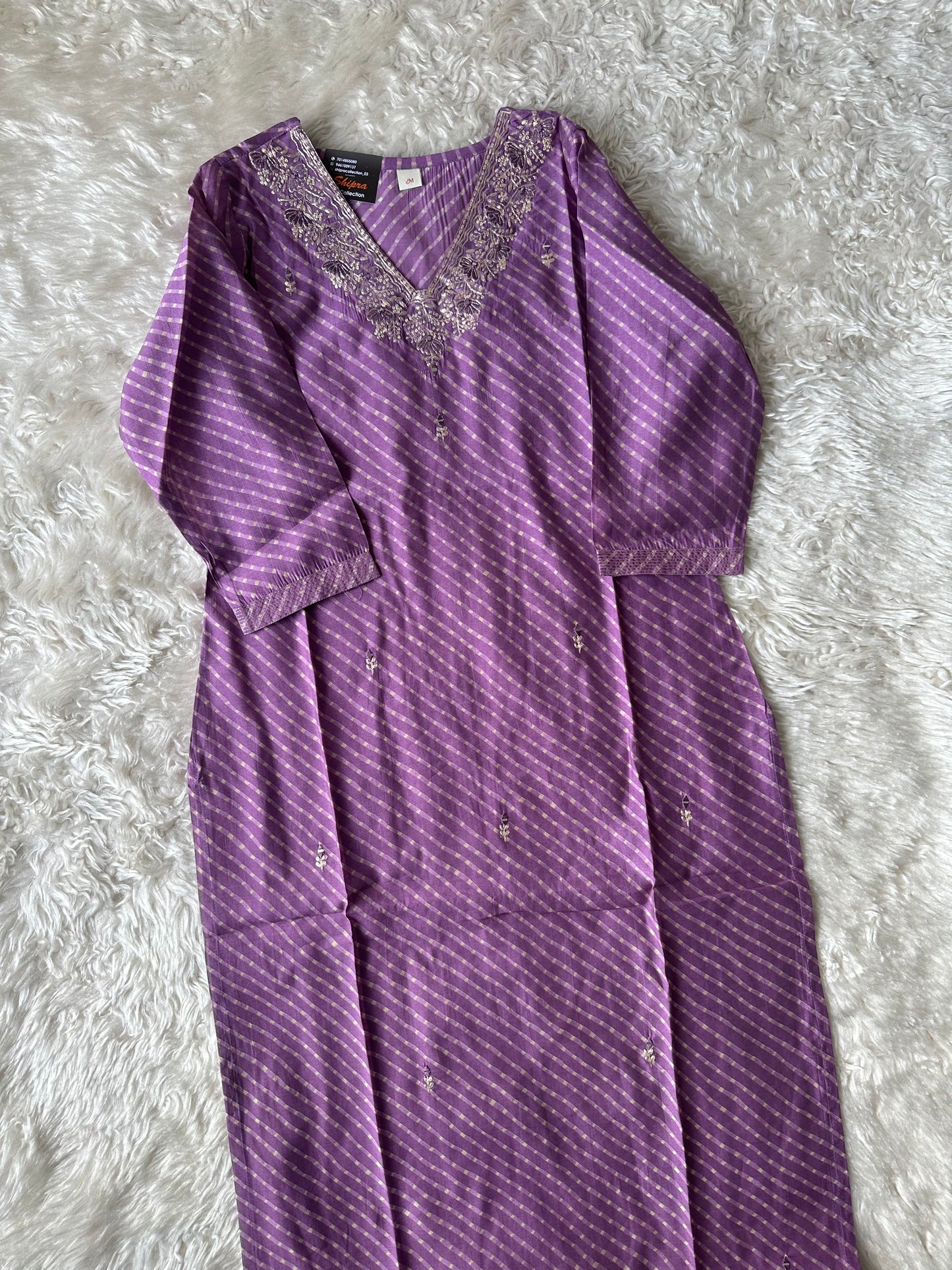 Pure Muslin Silk Kurti Pant Set