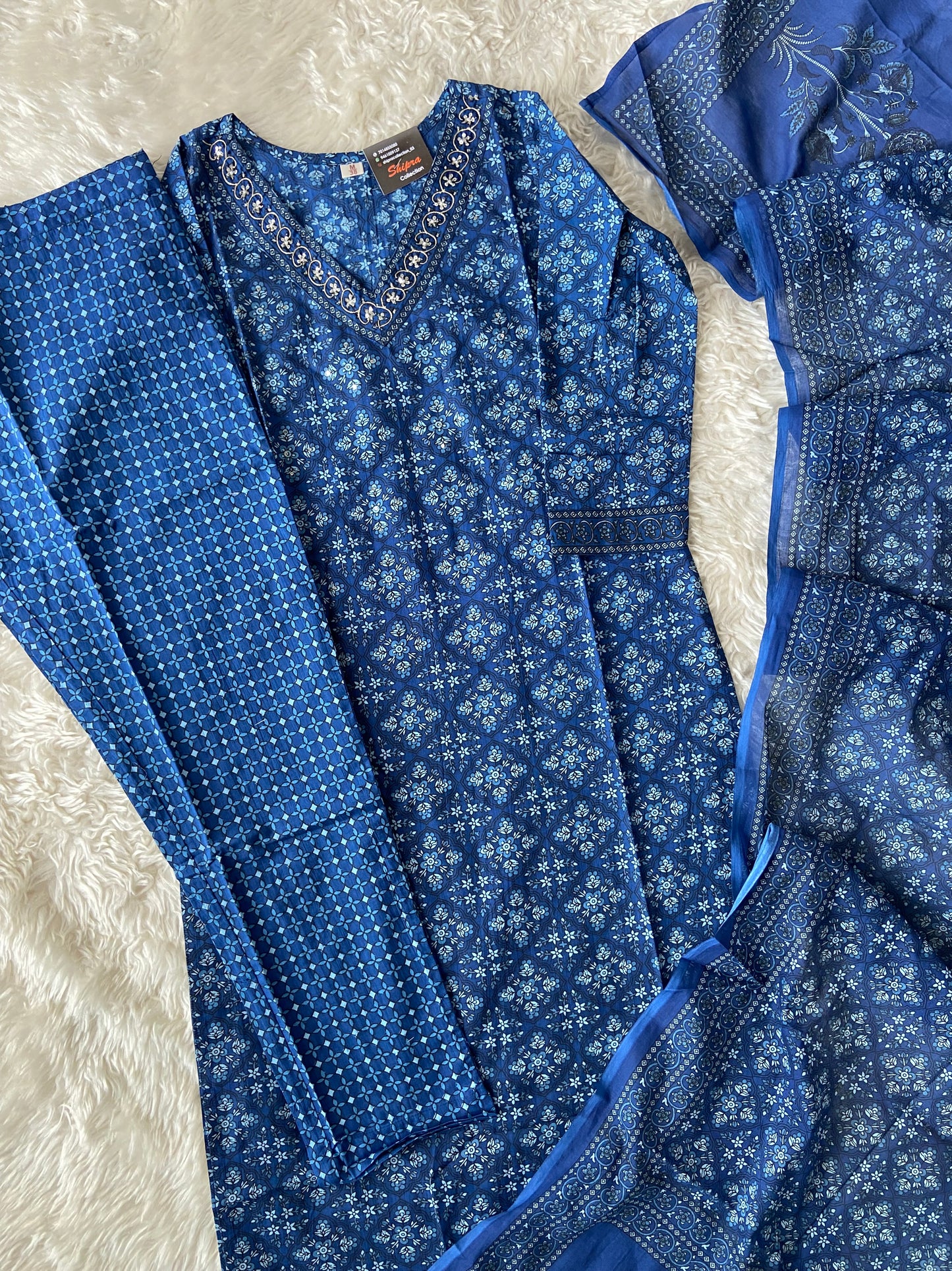 Premium Cotton Kurti Pant Dupatta Set