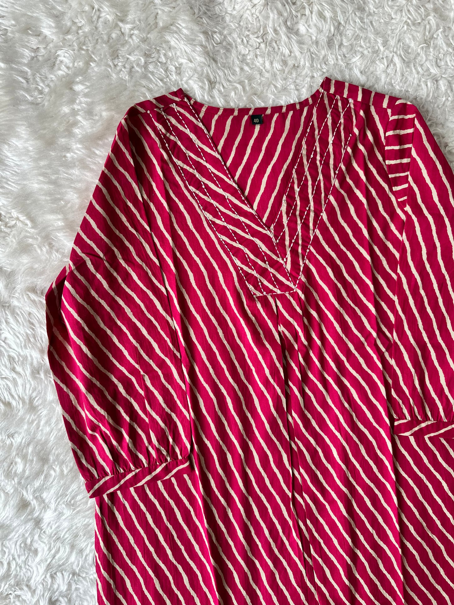 Premium Cotton Lehariya Kurti