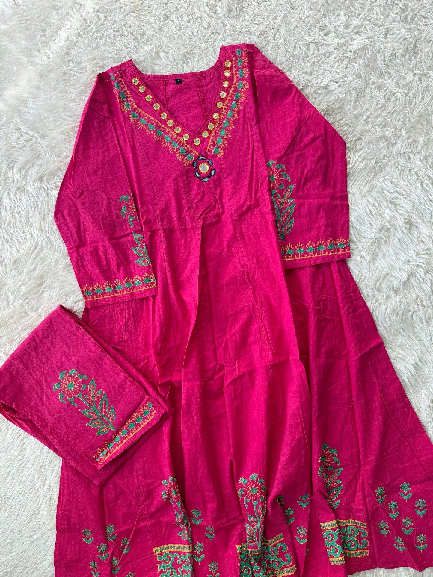 Cotton FLARE Kurti Pant Set