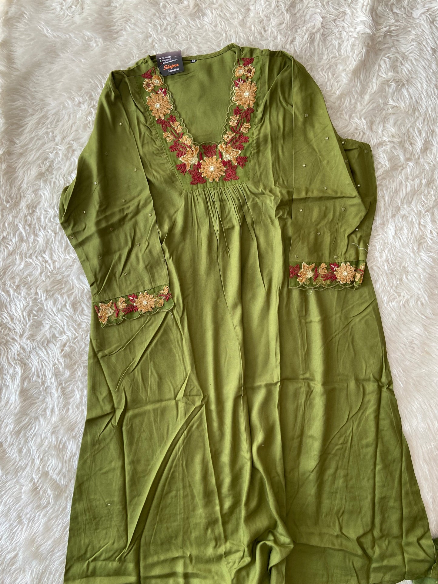 Rayon Kurti Pant Dupatta Set