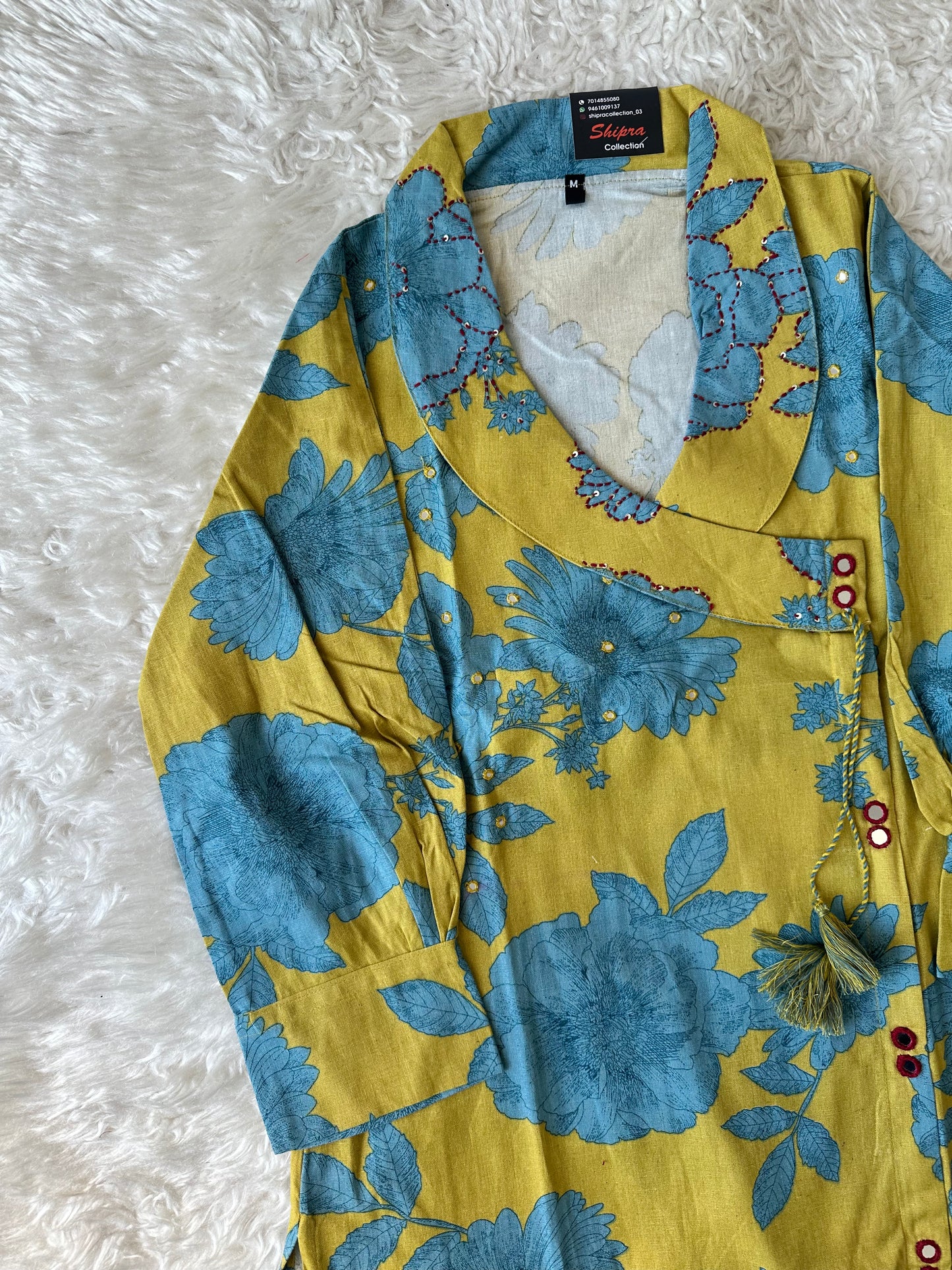 Khadi Cotton Kurti Plazo Set