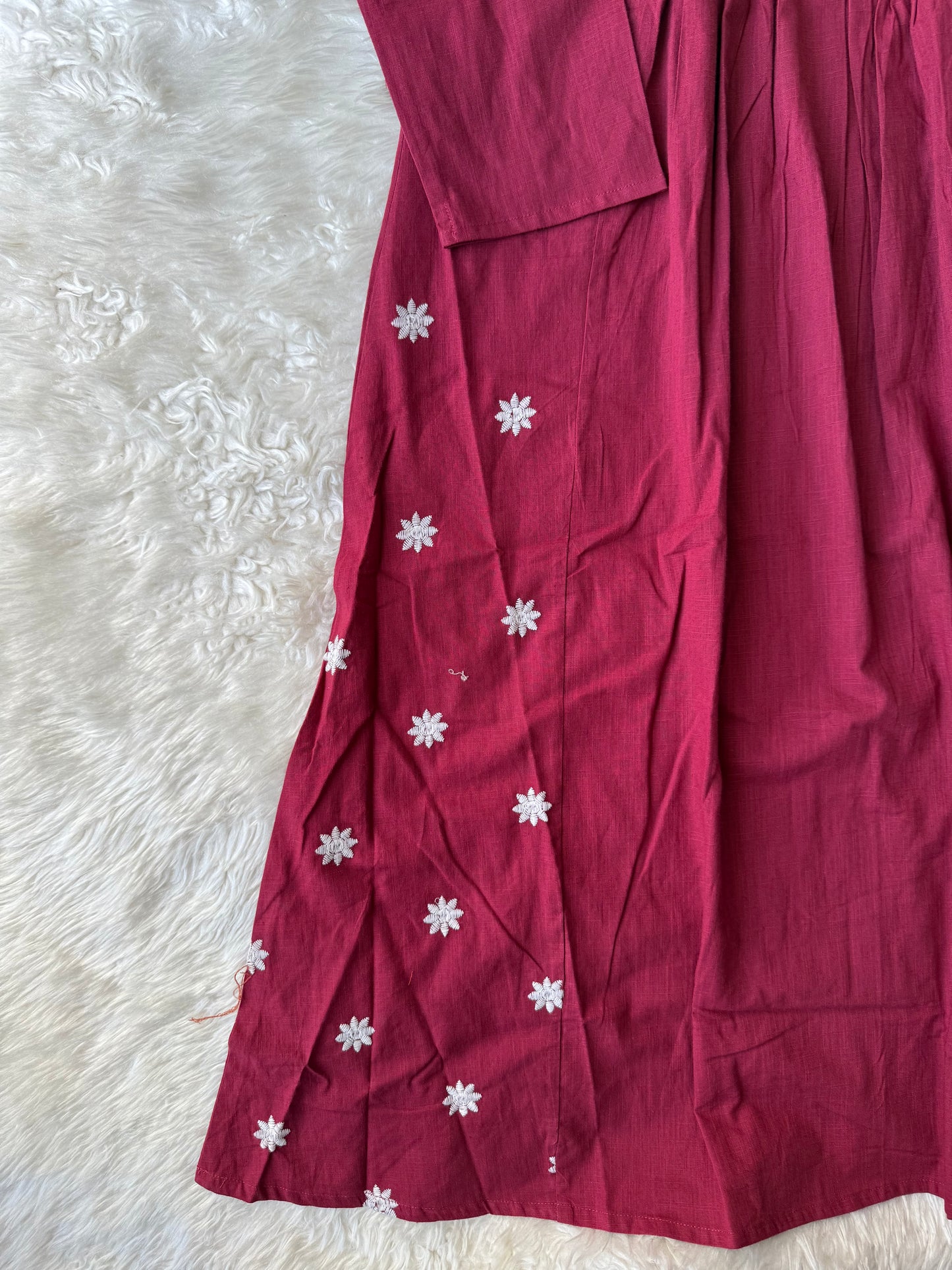 Khadi Cotton Kurti Plazo Set