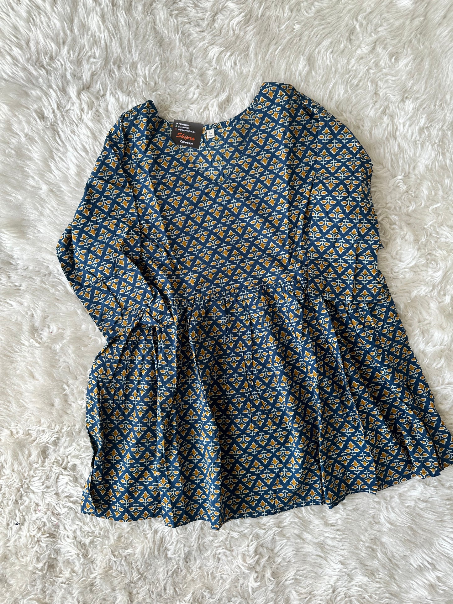 Pure Cotton Short Peplum Kurti