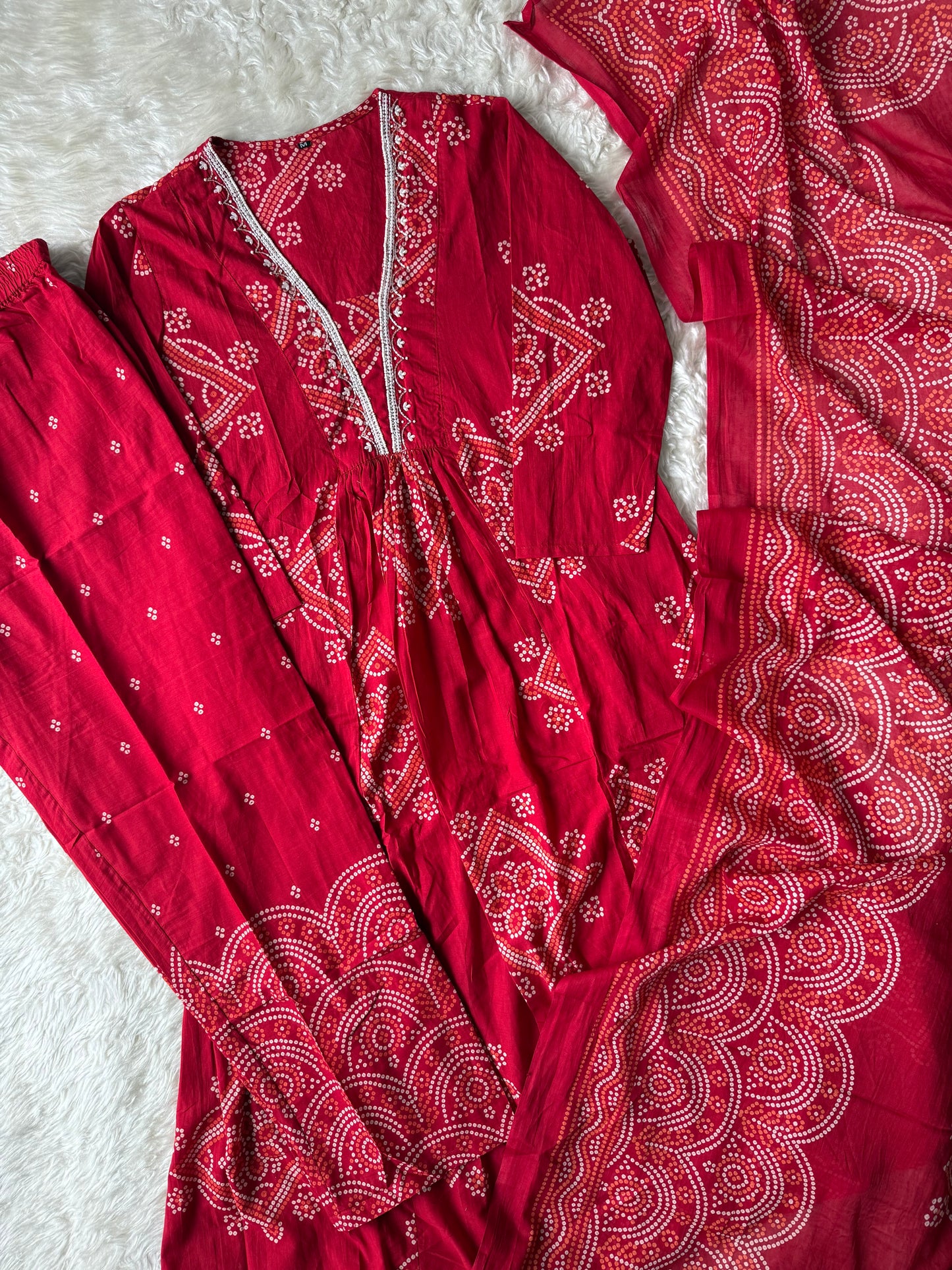 Premium Cotton Kurti Pant Dupatta Set