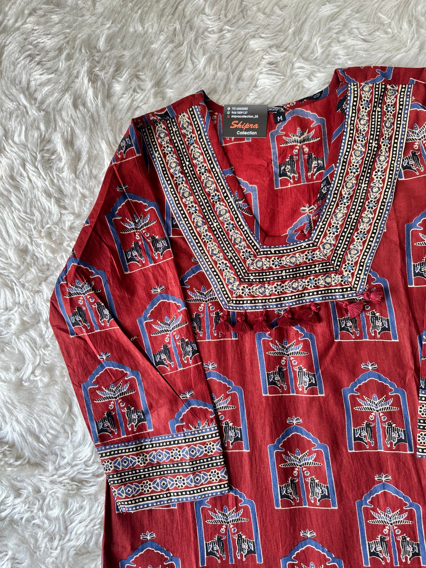Pure Cotton Kurti Pant Dupatta Set