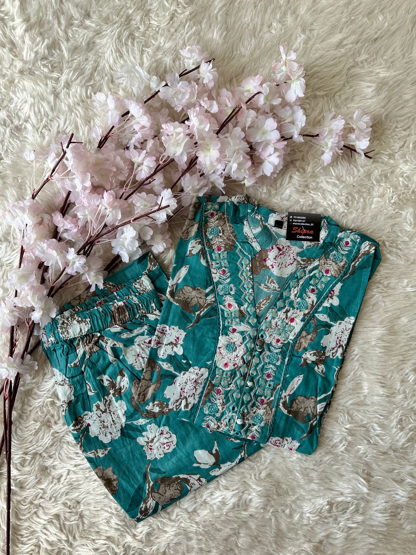 Stock Clearance 🚨 Cotton Kurti Afghani Pant Set