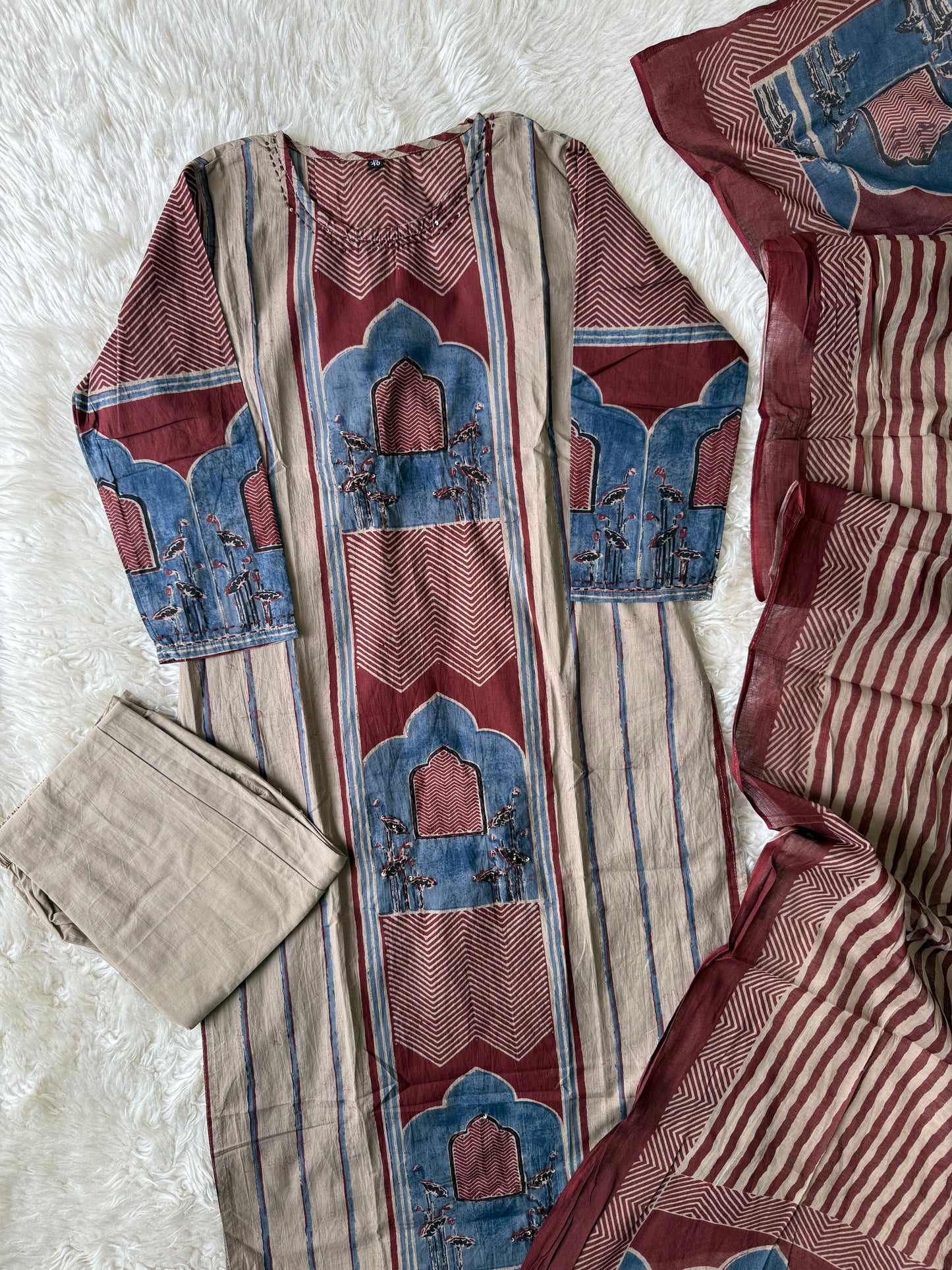 Premium Cotton Kurti Pant Dupatta Set