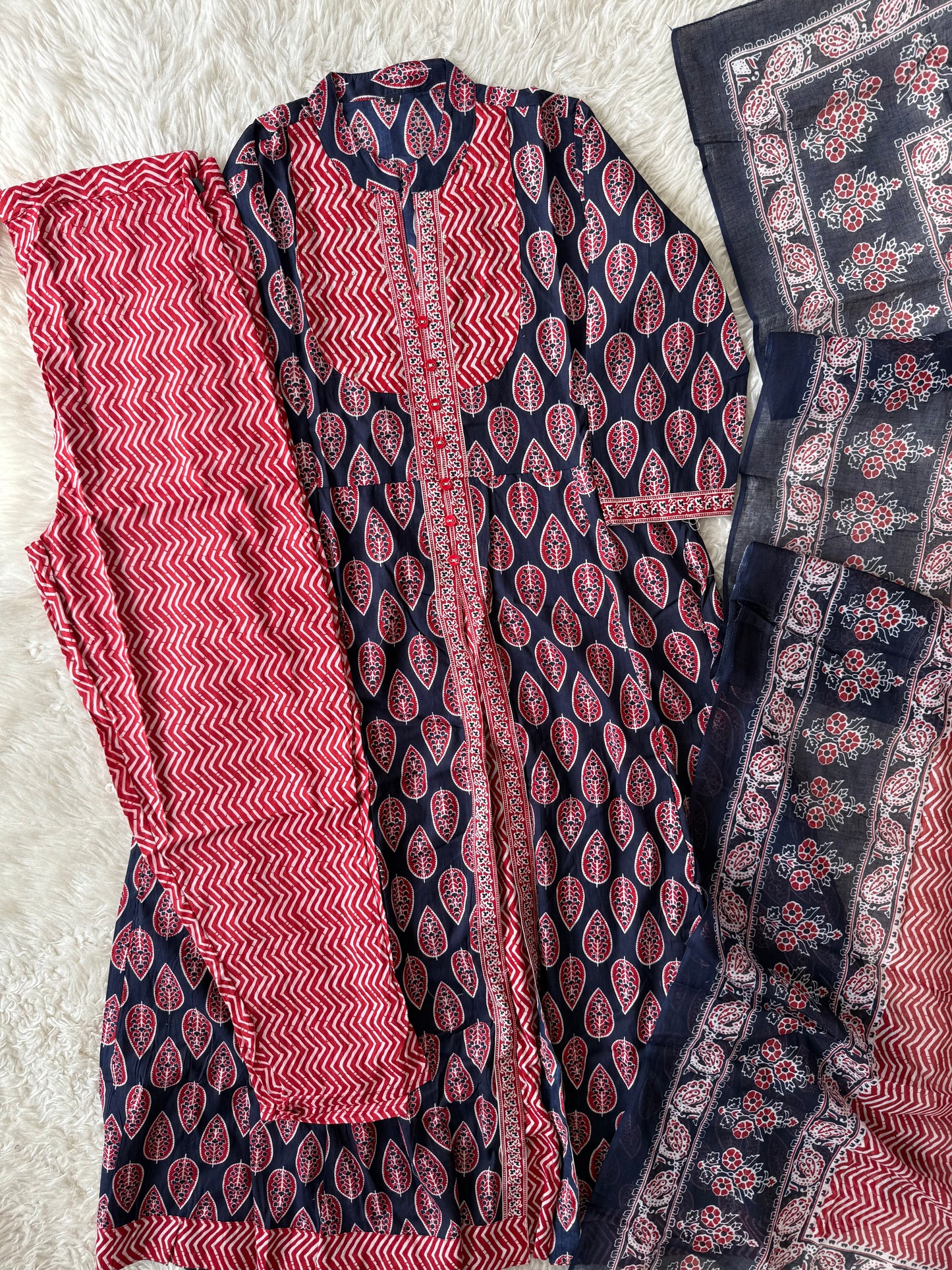 Budget Friendly Kurti Pant Dupatta Set