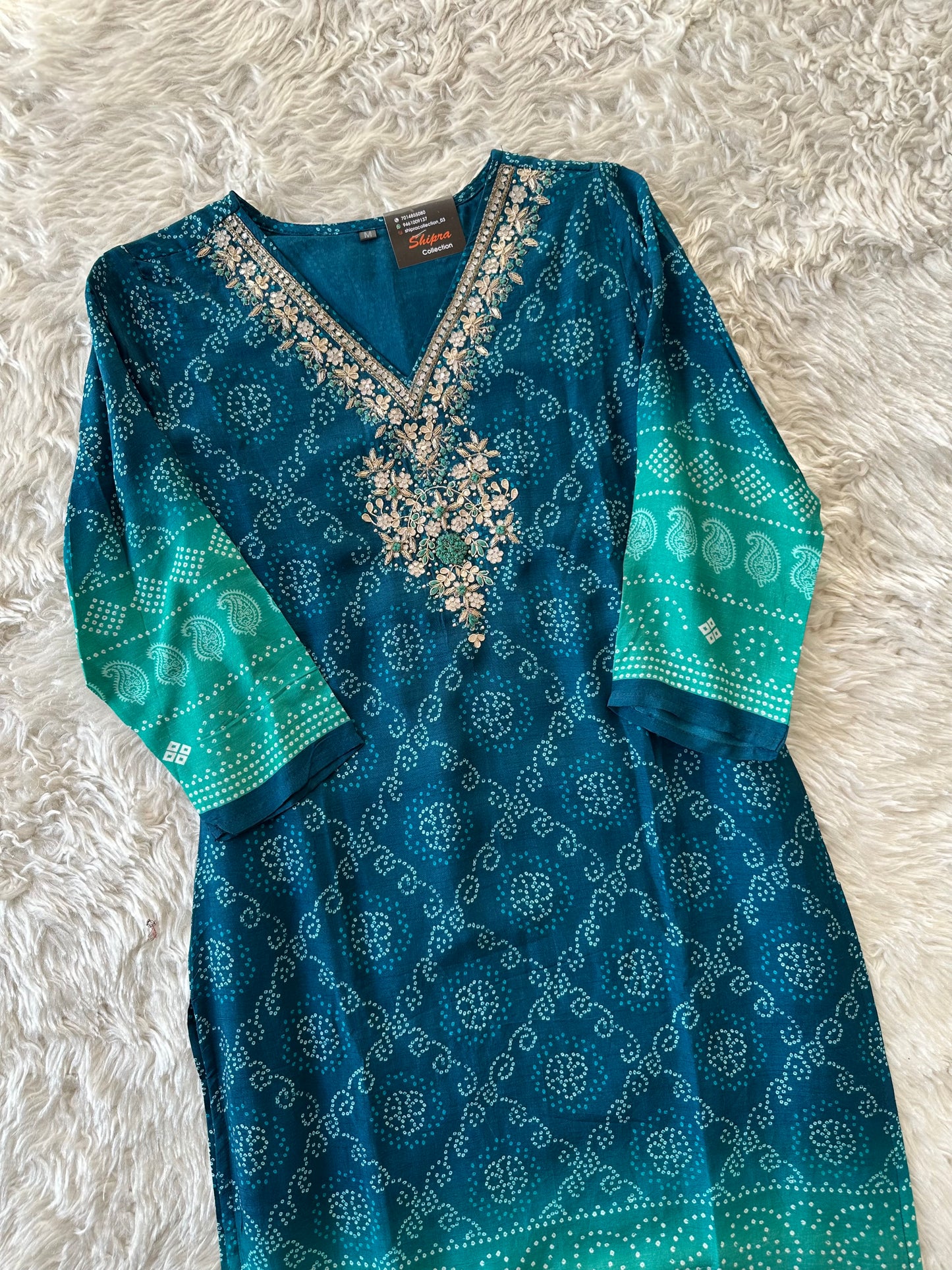 Premium Muslin Silk Kurti Pant Dupatta Set