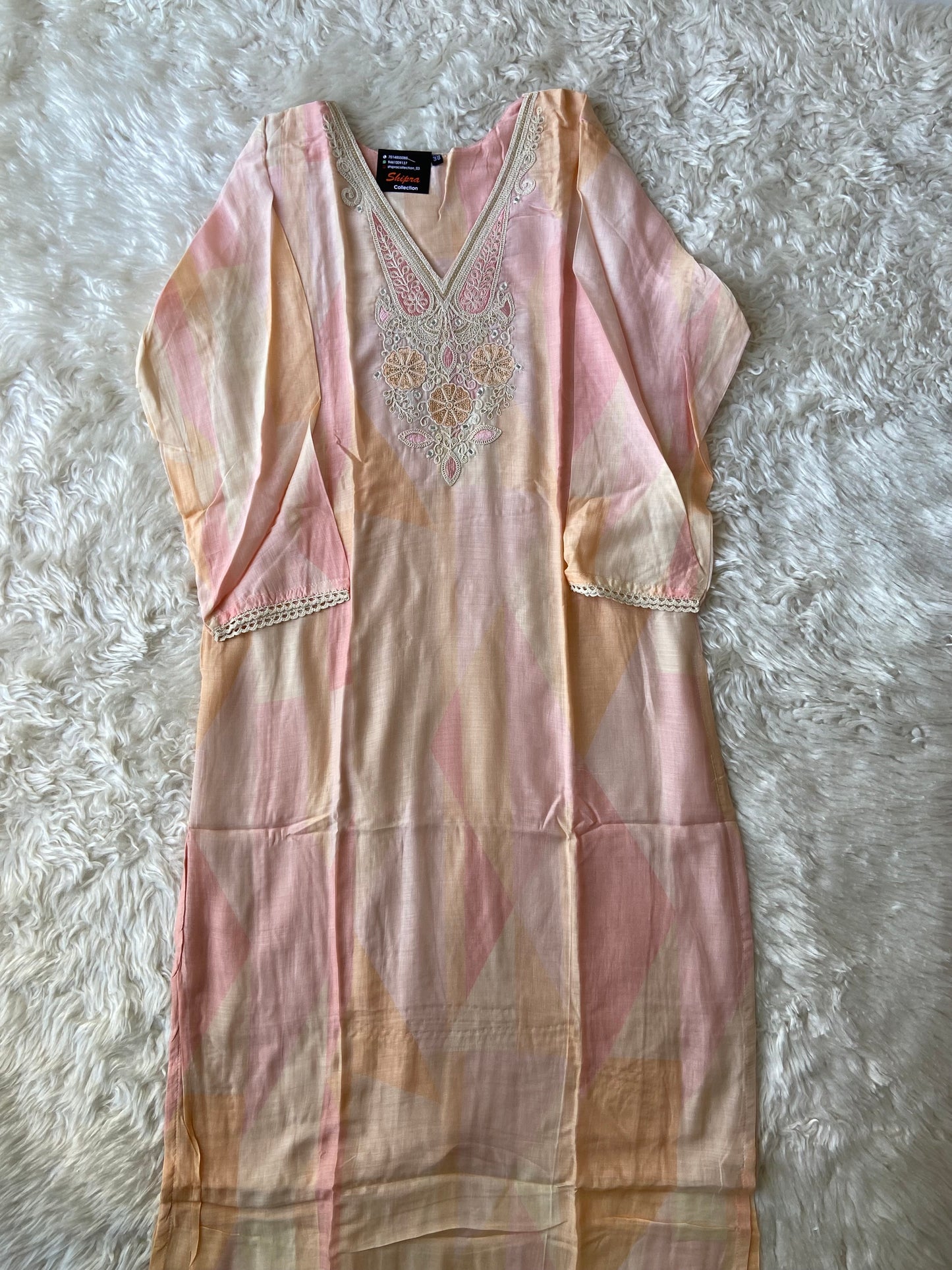 Mul Silk Kurti Pant Dupatta Set