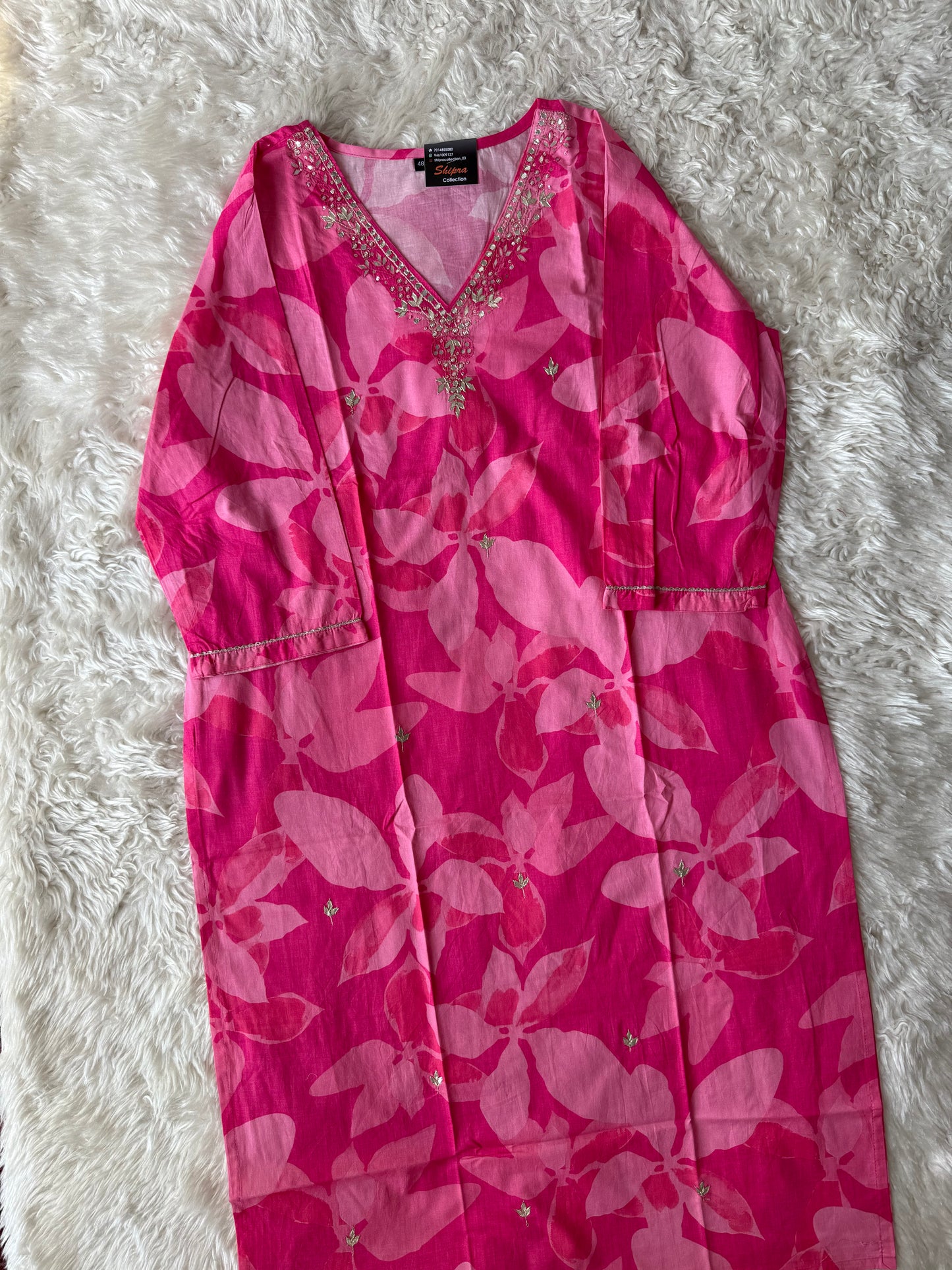 Mul Cotton Kurti Pant Dupatta Set