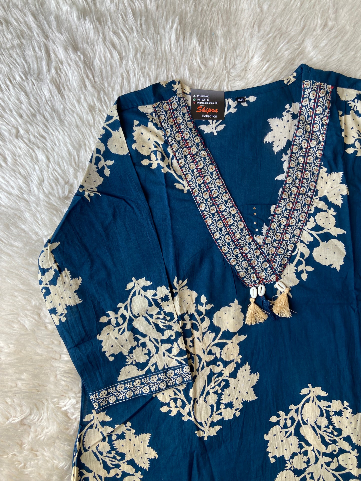 Pure Cotton Kurti Pant Dupatta Set
