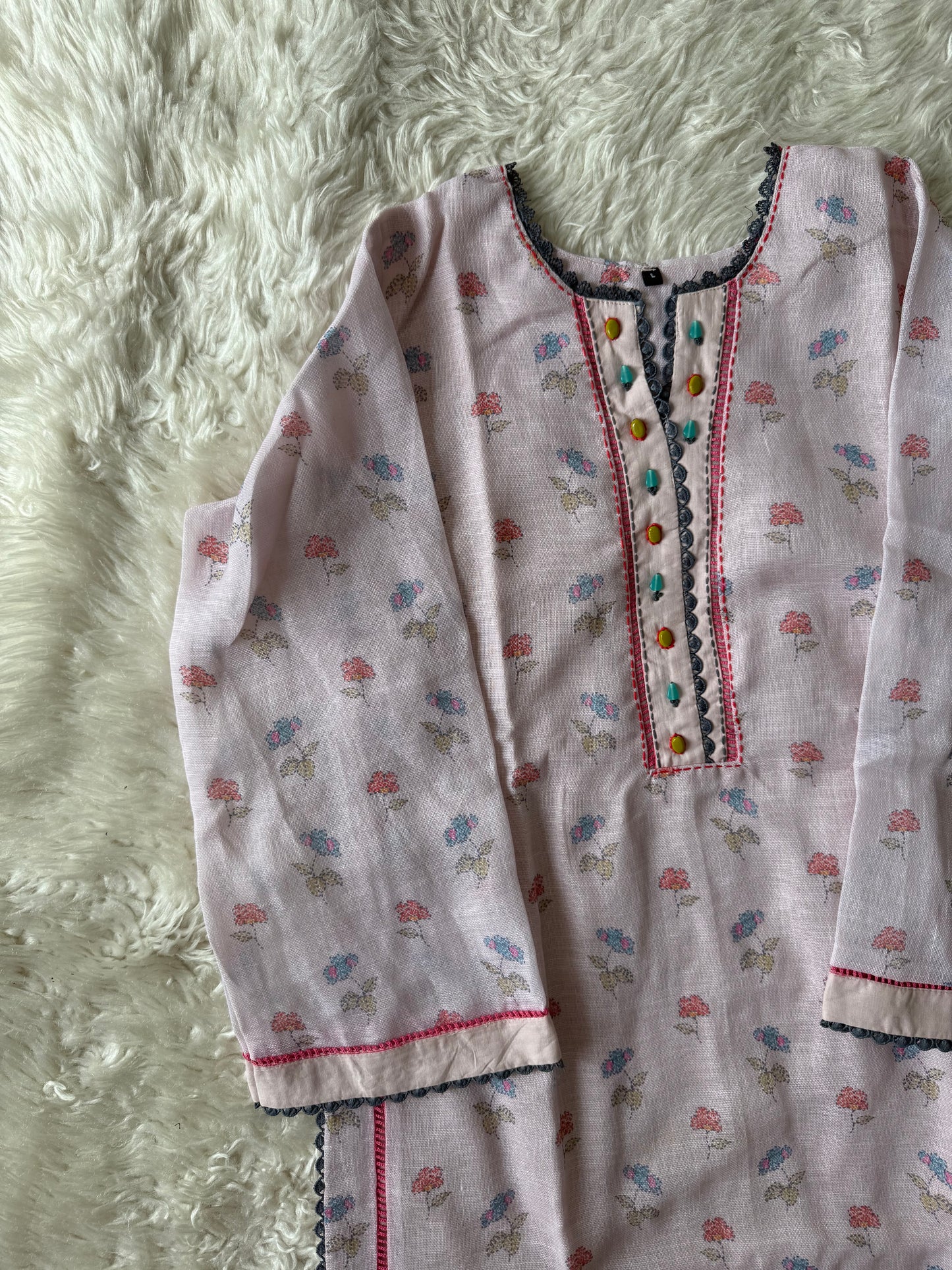 Linen Kurti Pant Dupatta Set