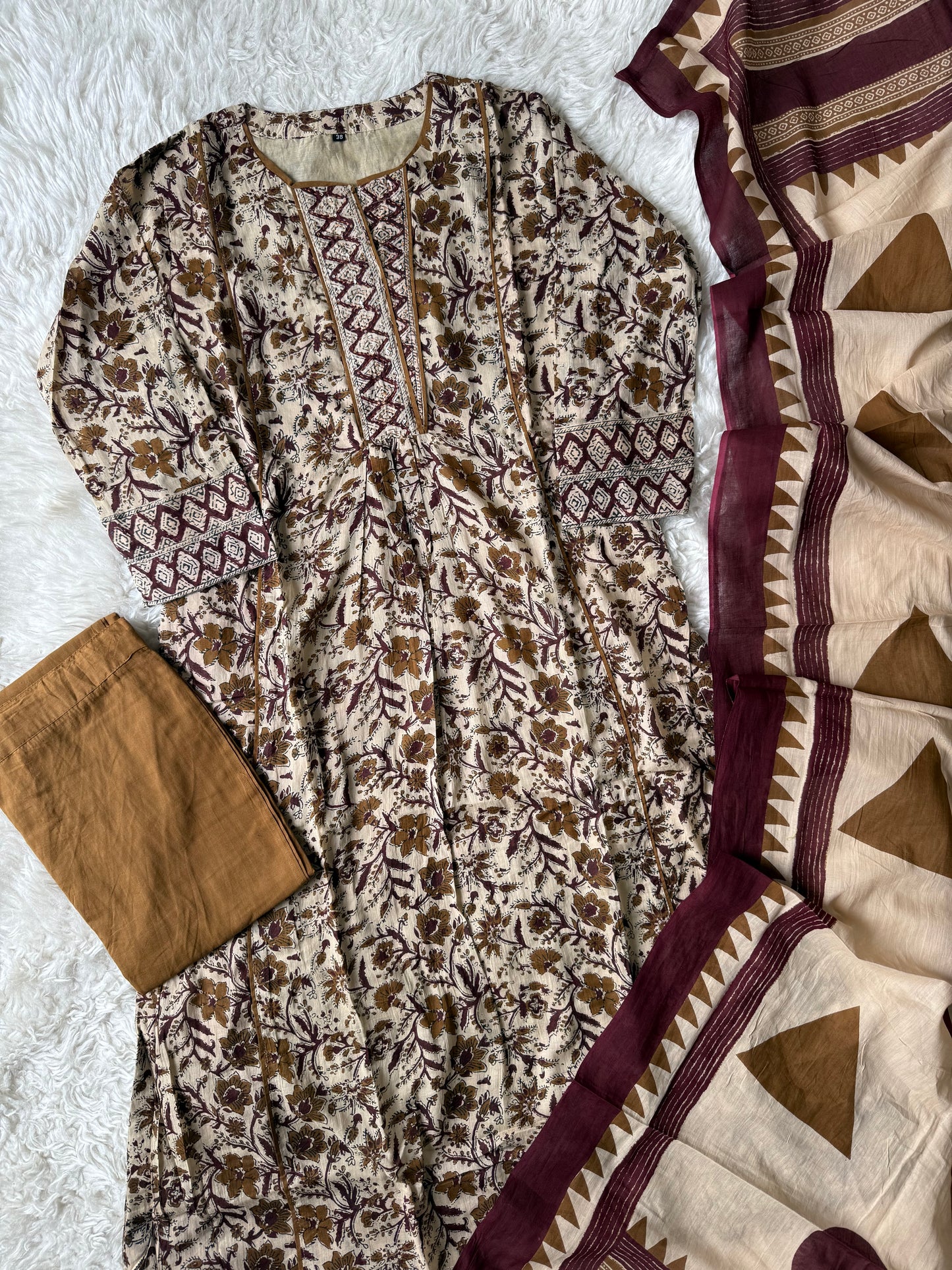 Premium Mul Cotton Kurti Pant Dupatta Set