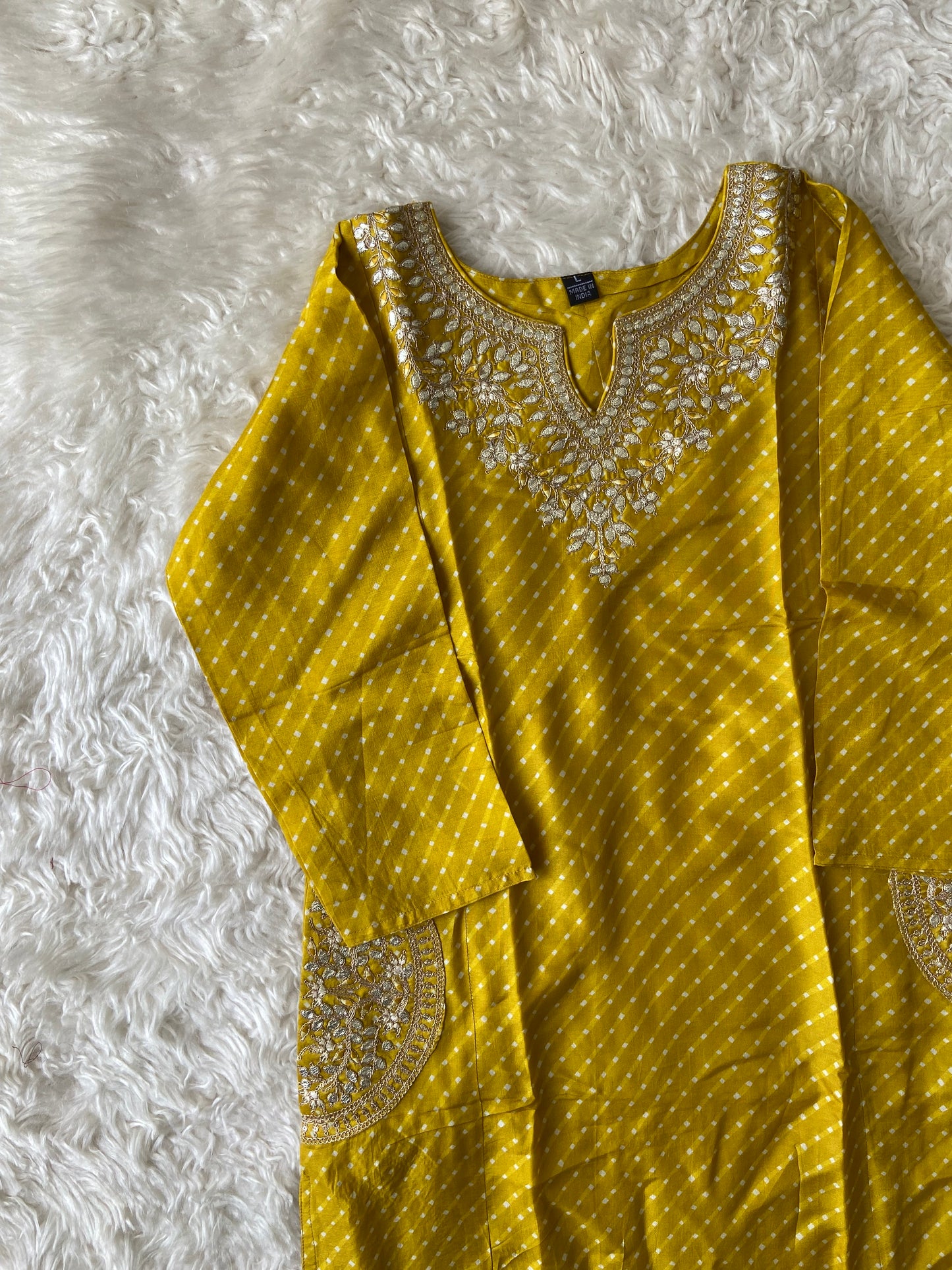 Russian Silk Kurti Pant Dupatta Set