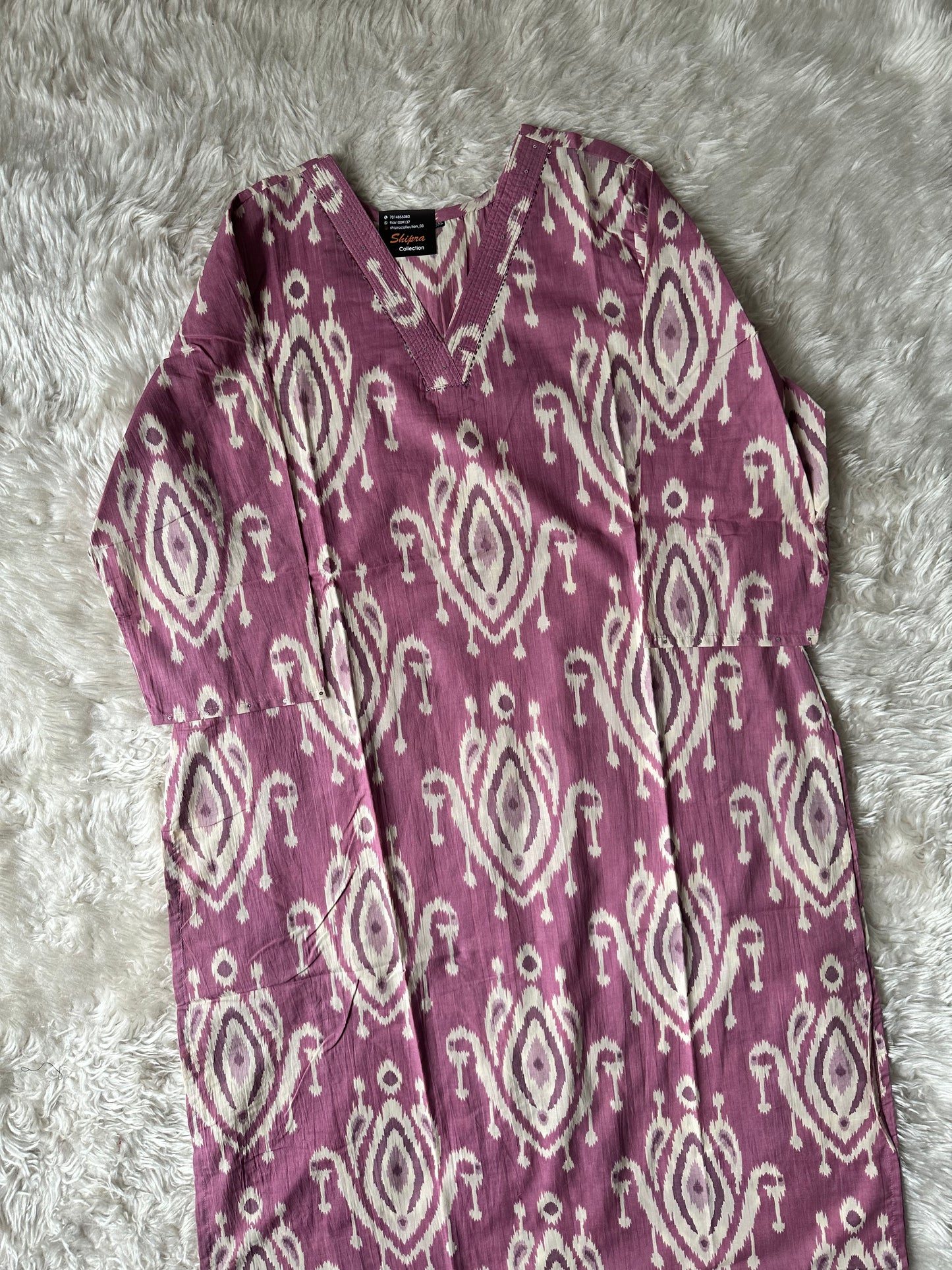 Premium Cotton V neck Kurti