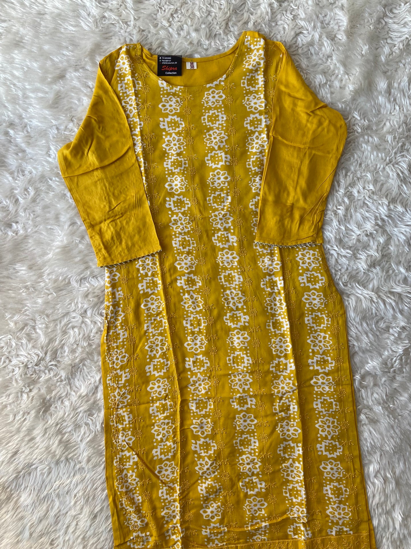 Rayon Kurti Pant Set