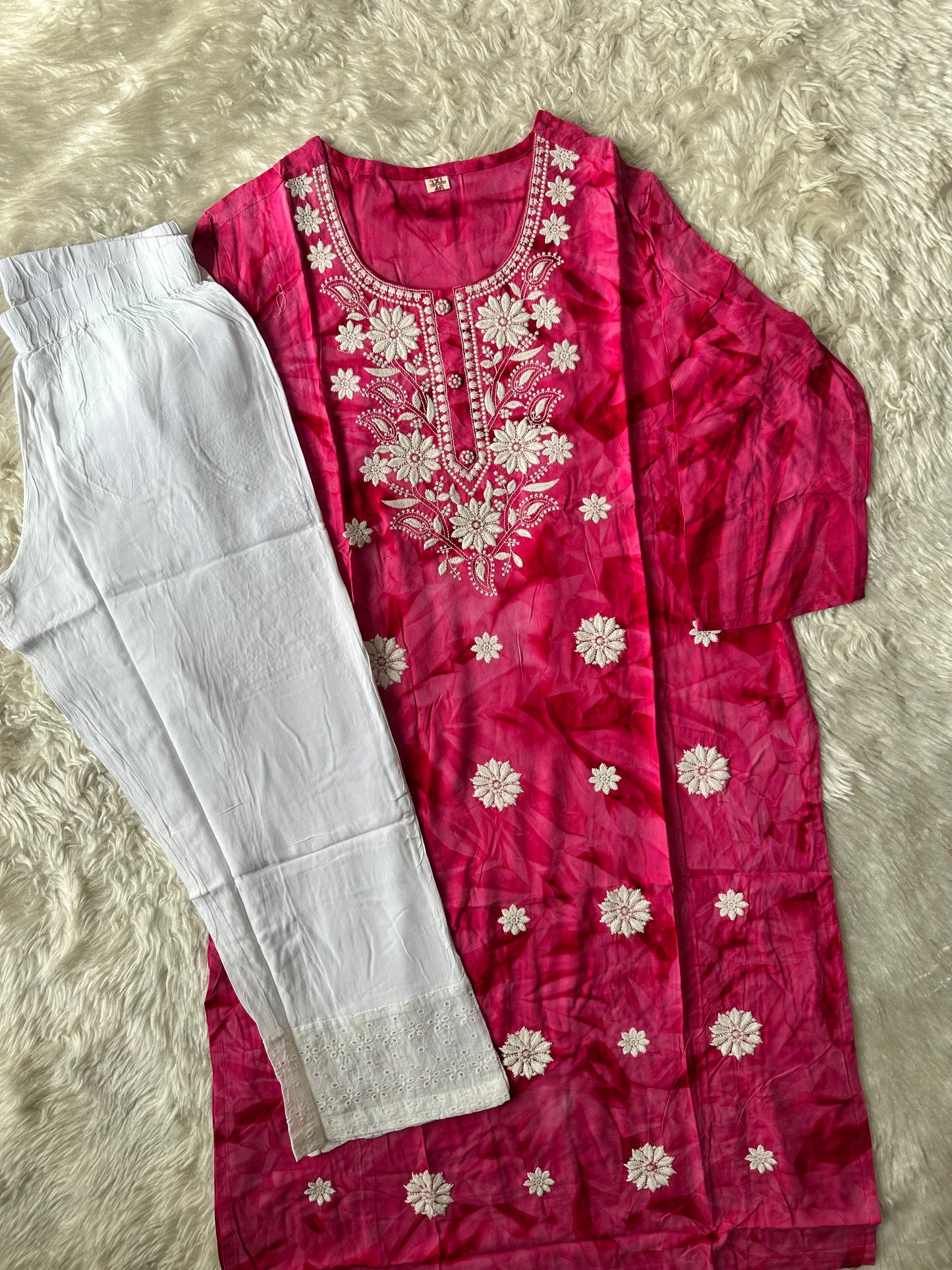 Rayon Kurti Pant Set