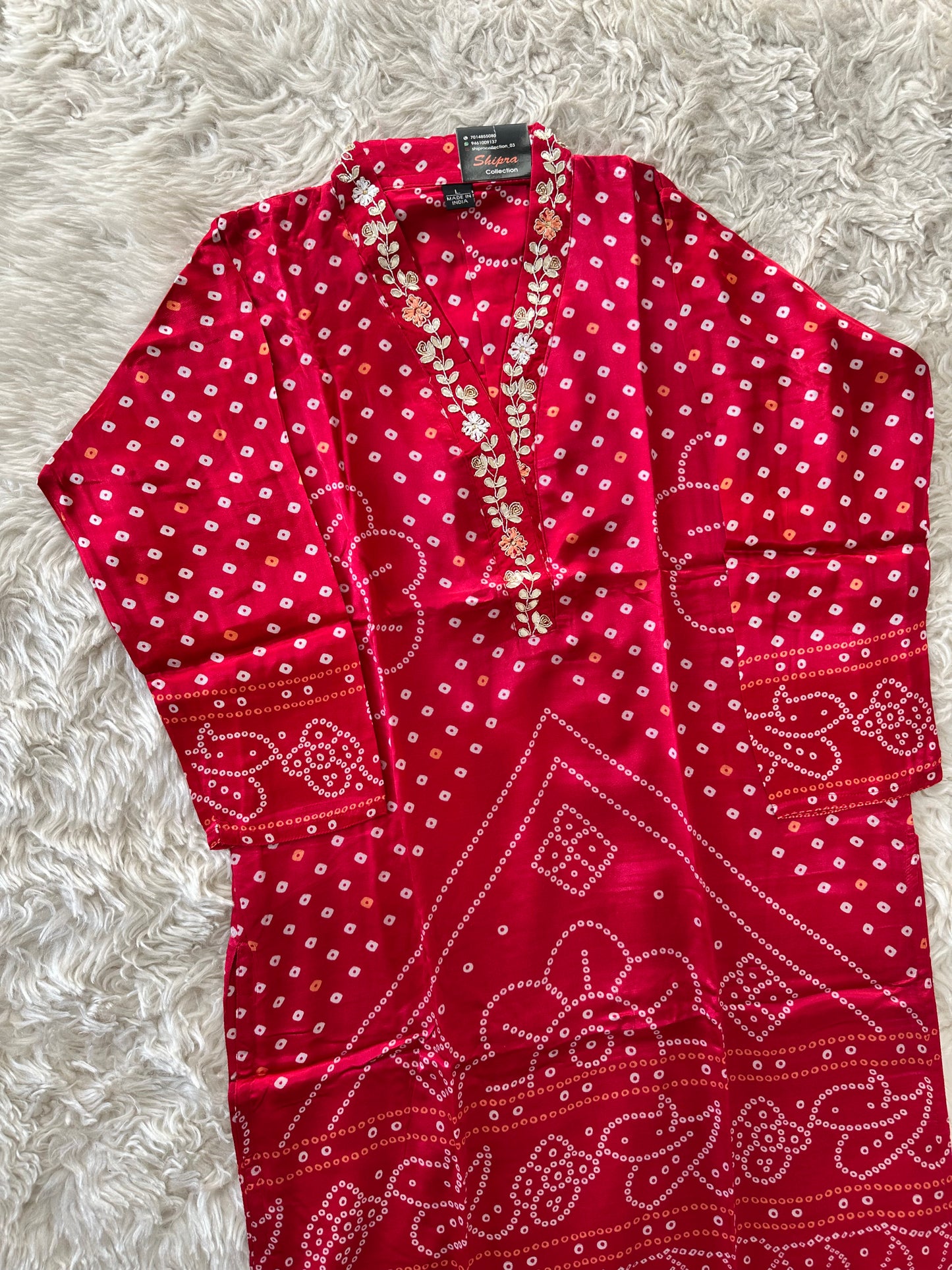 Gazi Silk Kurti Pant Dupatta Set