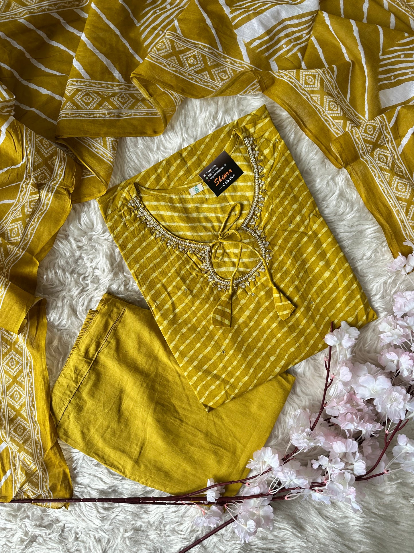 Premium Cotton Kurti Pant Dupatta Set