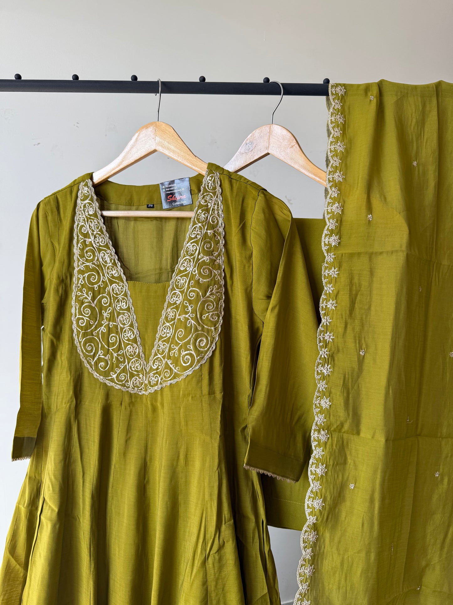 Pure Modal Chanderi Kurti Pant Dupatta Set