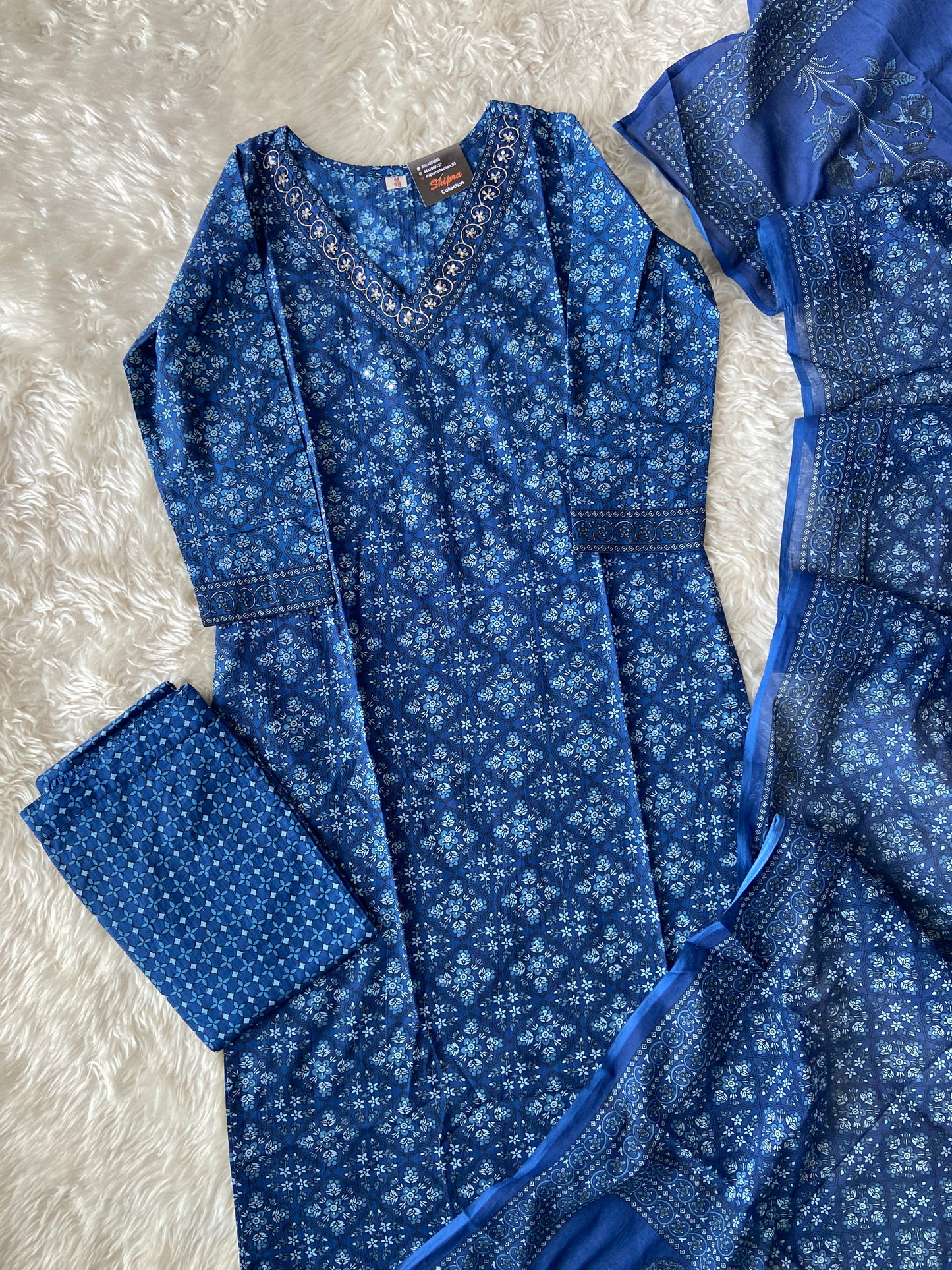 Premium Cotton Kurti Pant Dupatta Set