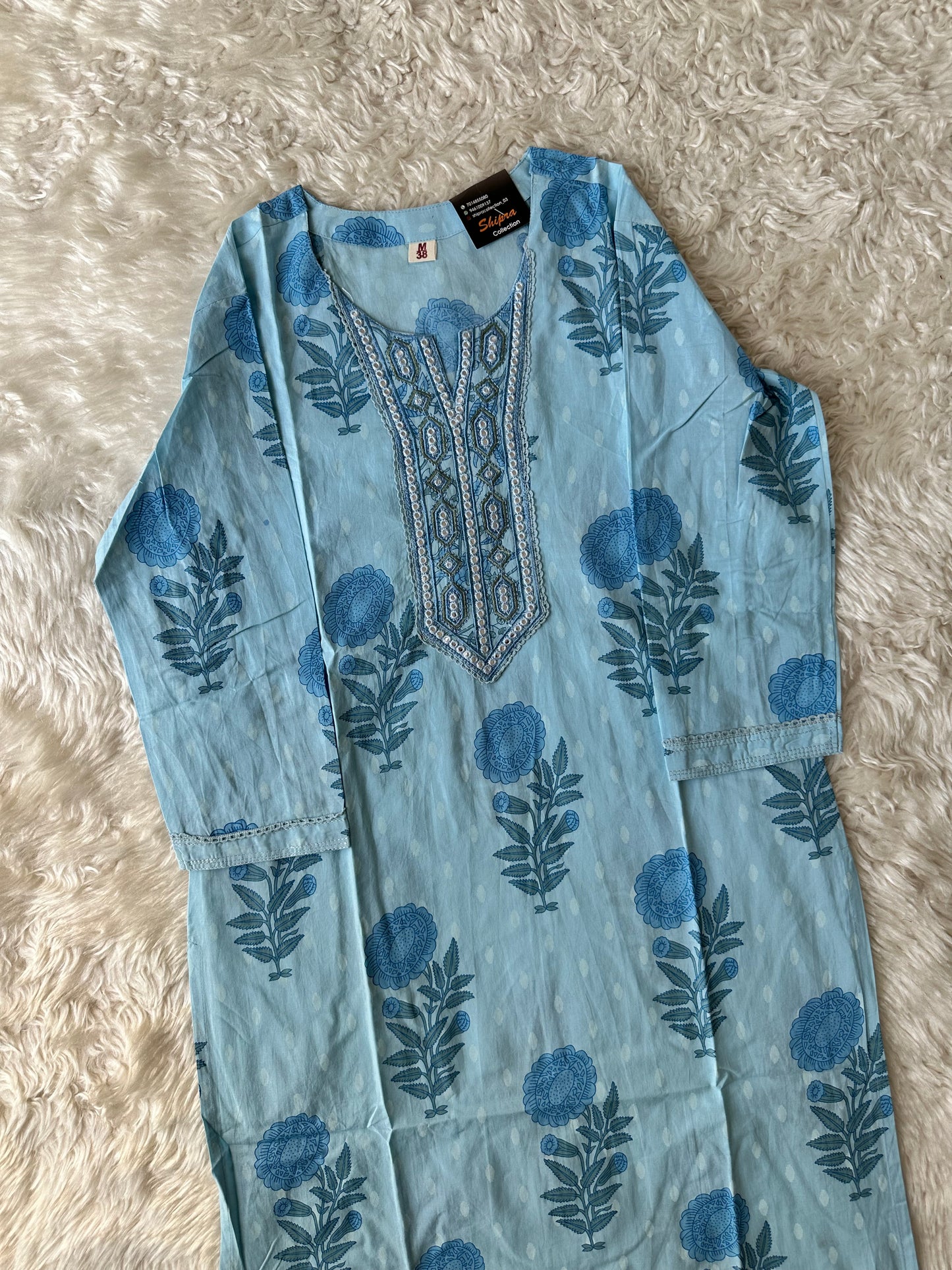Premium Cotton Kurti Pant Dupatta Set