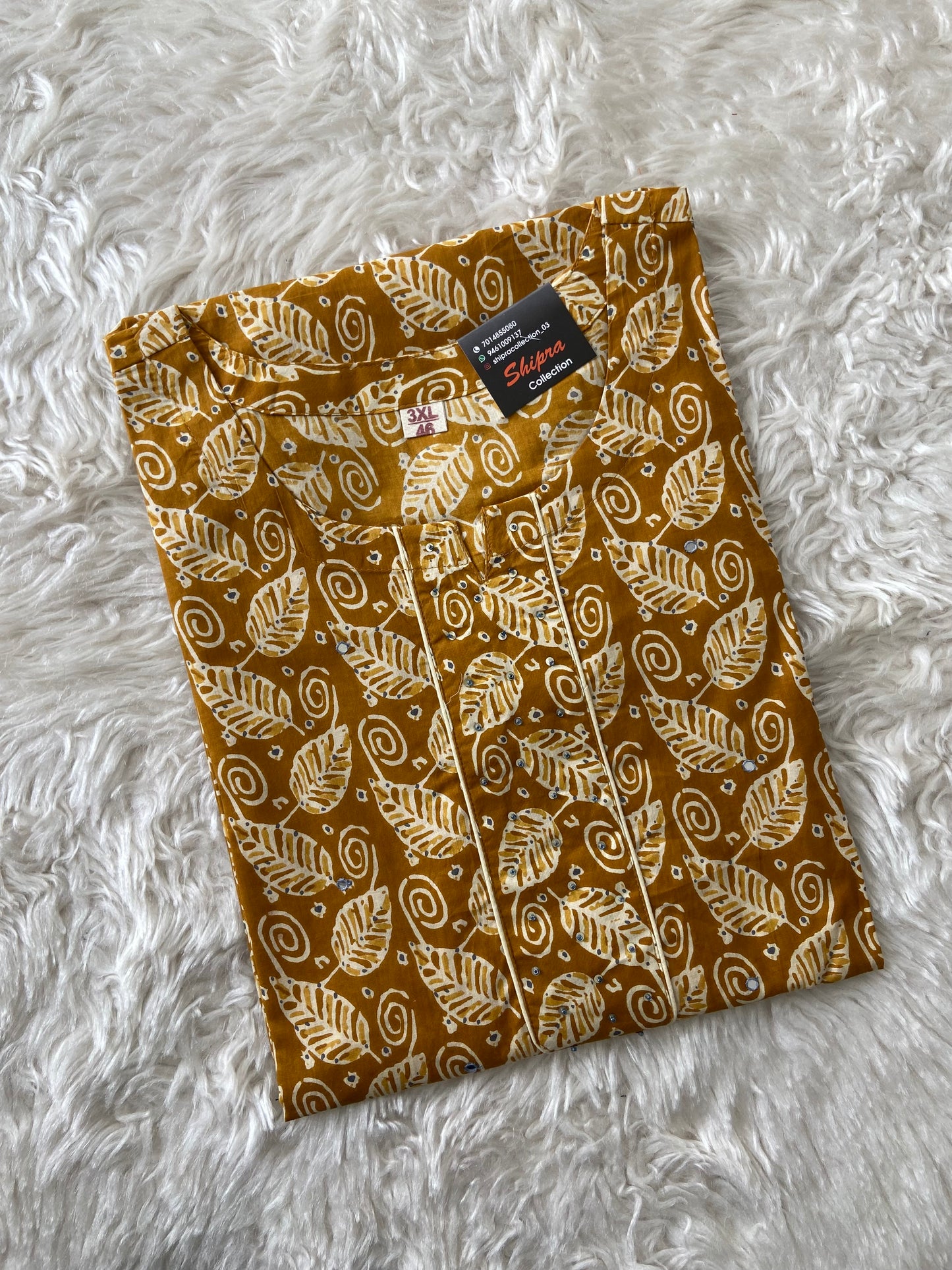 Pure Cotton Kurti Pant Dupatta Set