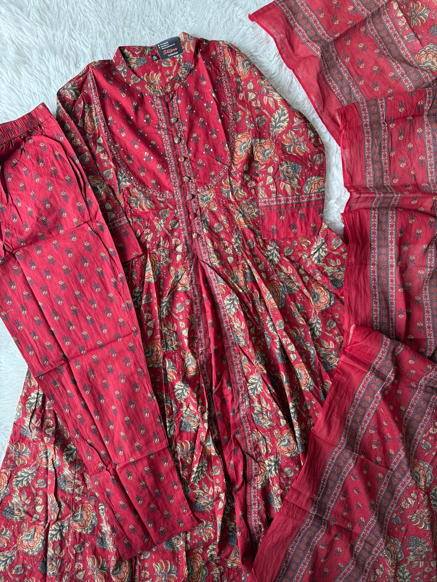 Premium Cotton Kurti Pant Dupatta Set