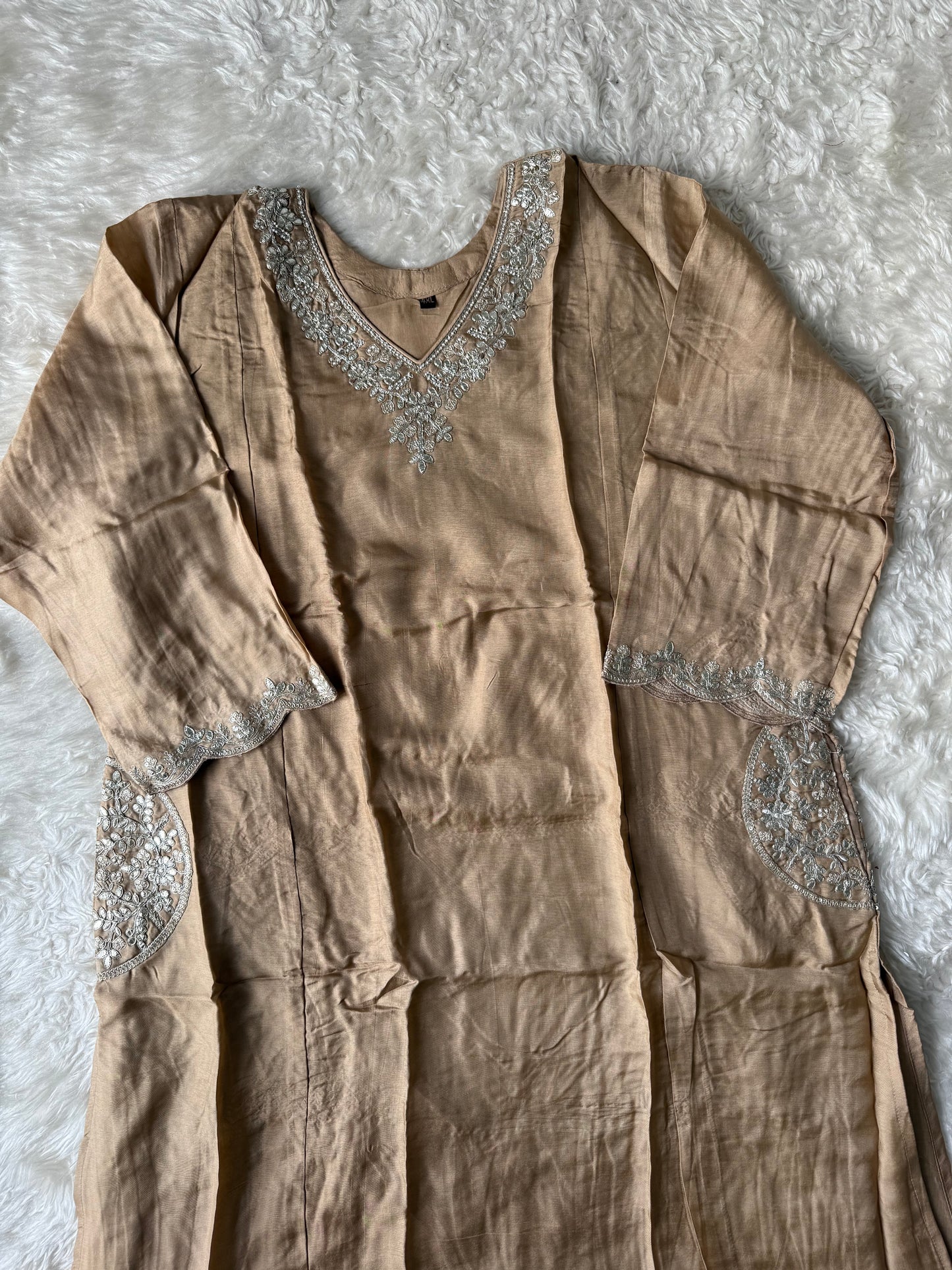 Plus Size Russian Silk Kurti Pant Dupatta Set