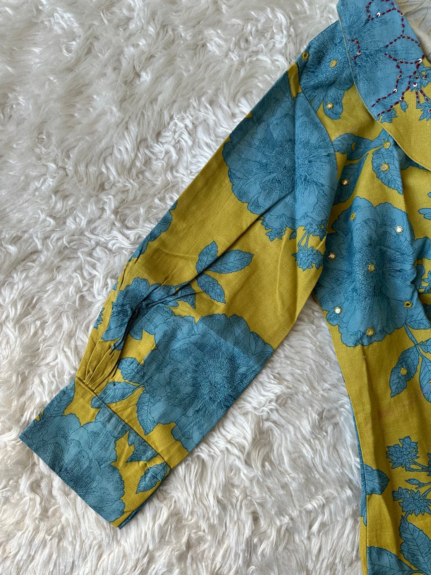 Khadi Cotton Kurti Plazo Set