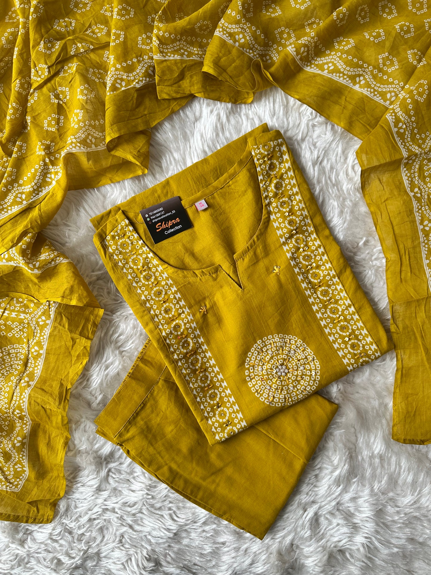 Premium Cotton Kurti Pant Dupatta Set