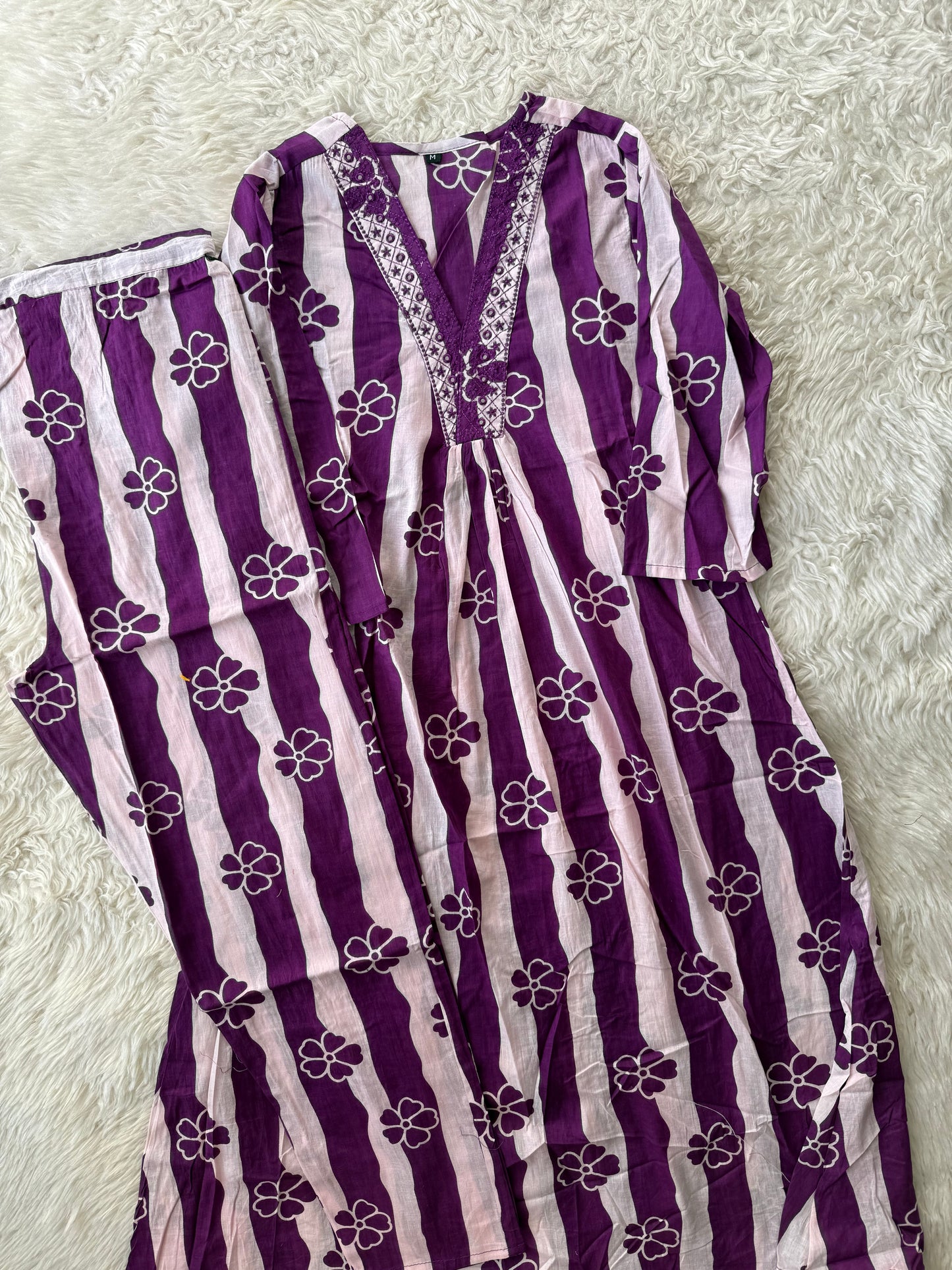Cotton FLARE Kurti Pant Set
