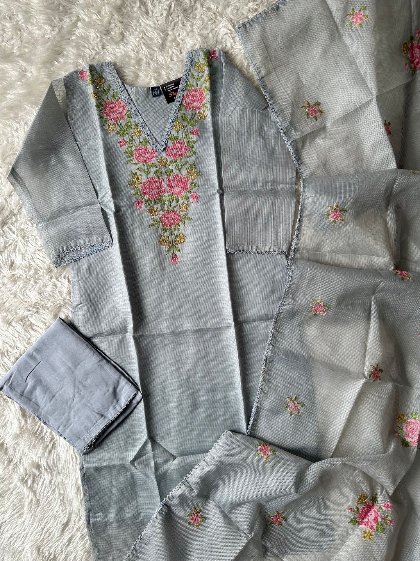 Doriya Kurti Pant Dupatta Set