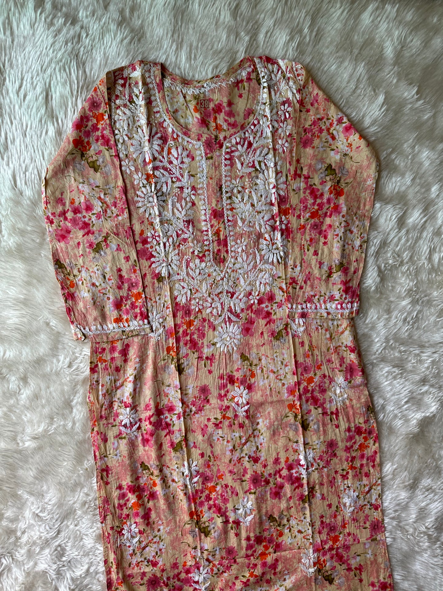 Mul Cotton Chikankari kurti