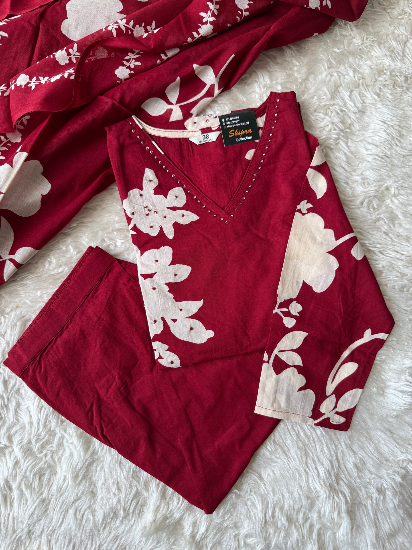 Premium Cotton Kurti Pant Dupatta Set