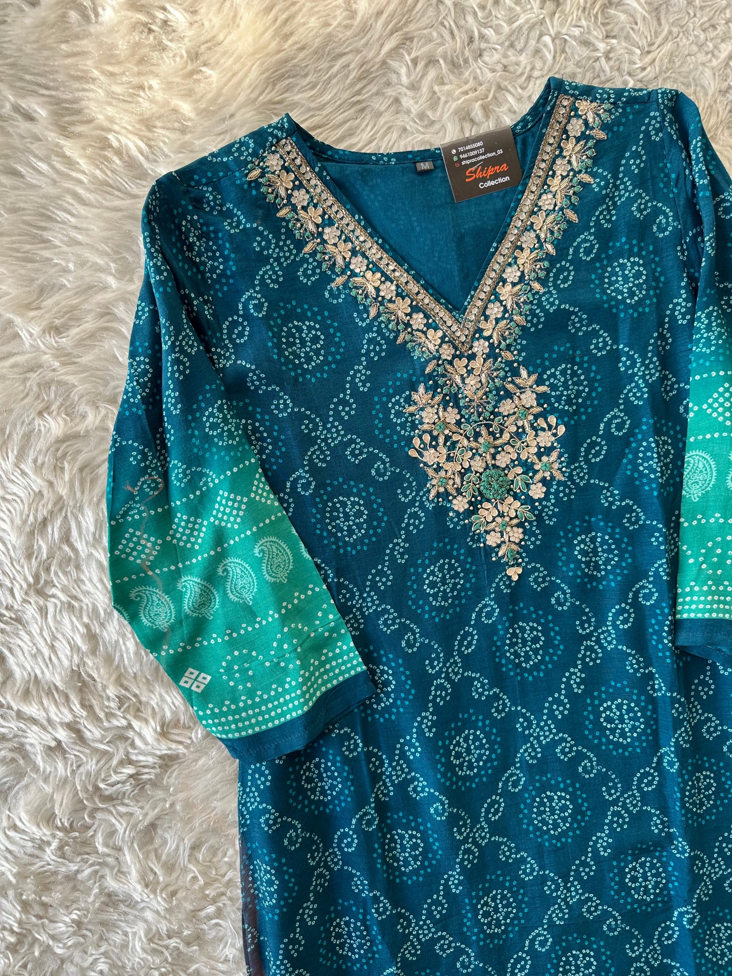 Premium Muslin Silk Kurti Pant Dupatta Set