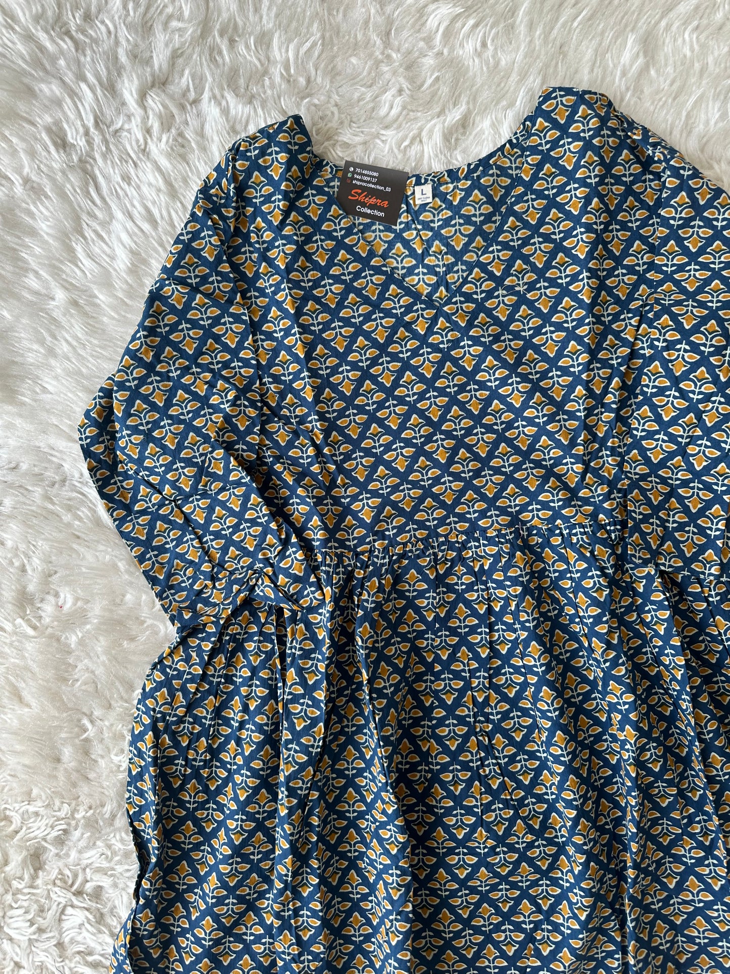 Pure Cotton Short Peplum Kurti
