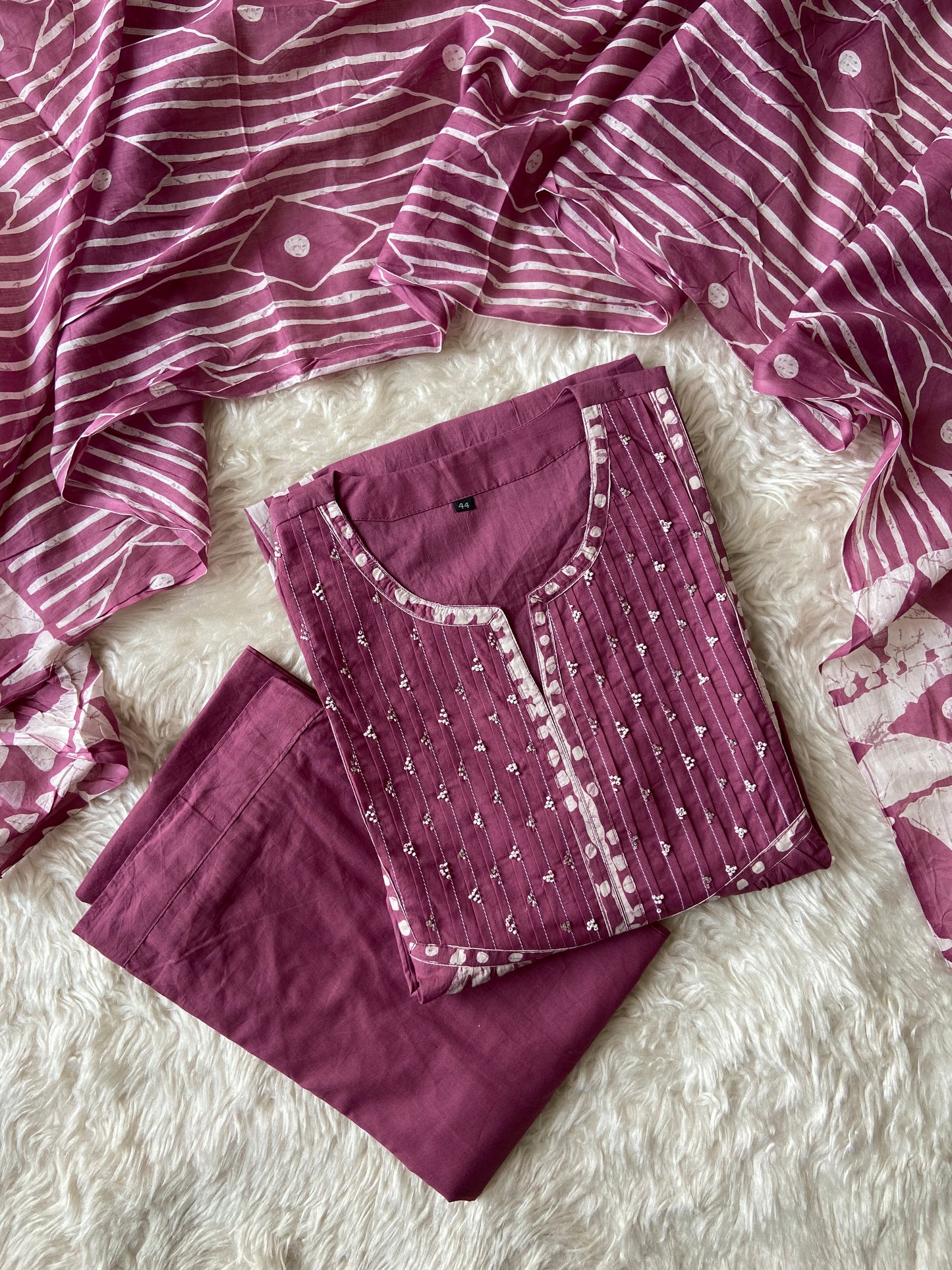 Premium Cotton Kurti Pant Dupatta Set