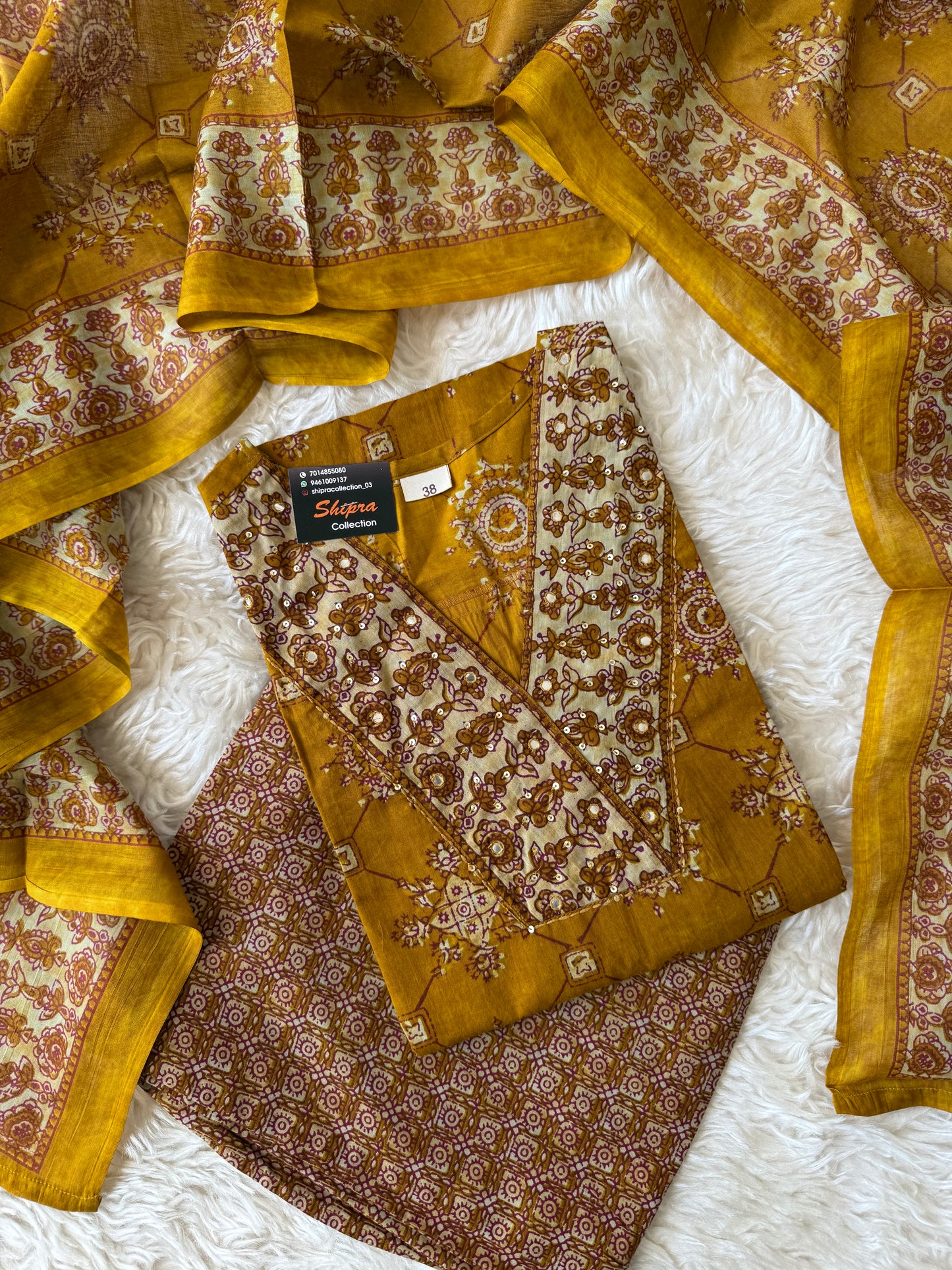 Premium Cotton Kurti Pant Dupatta Set
