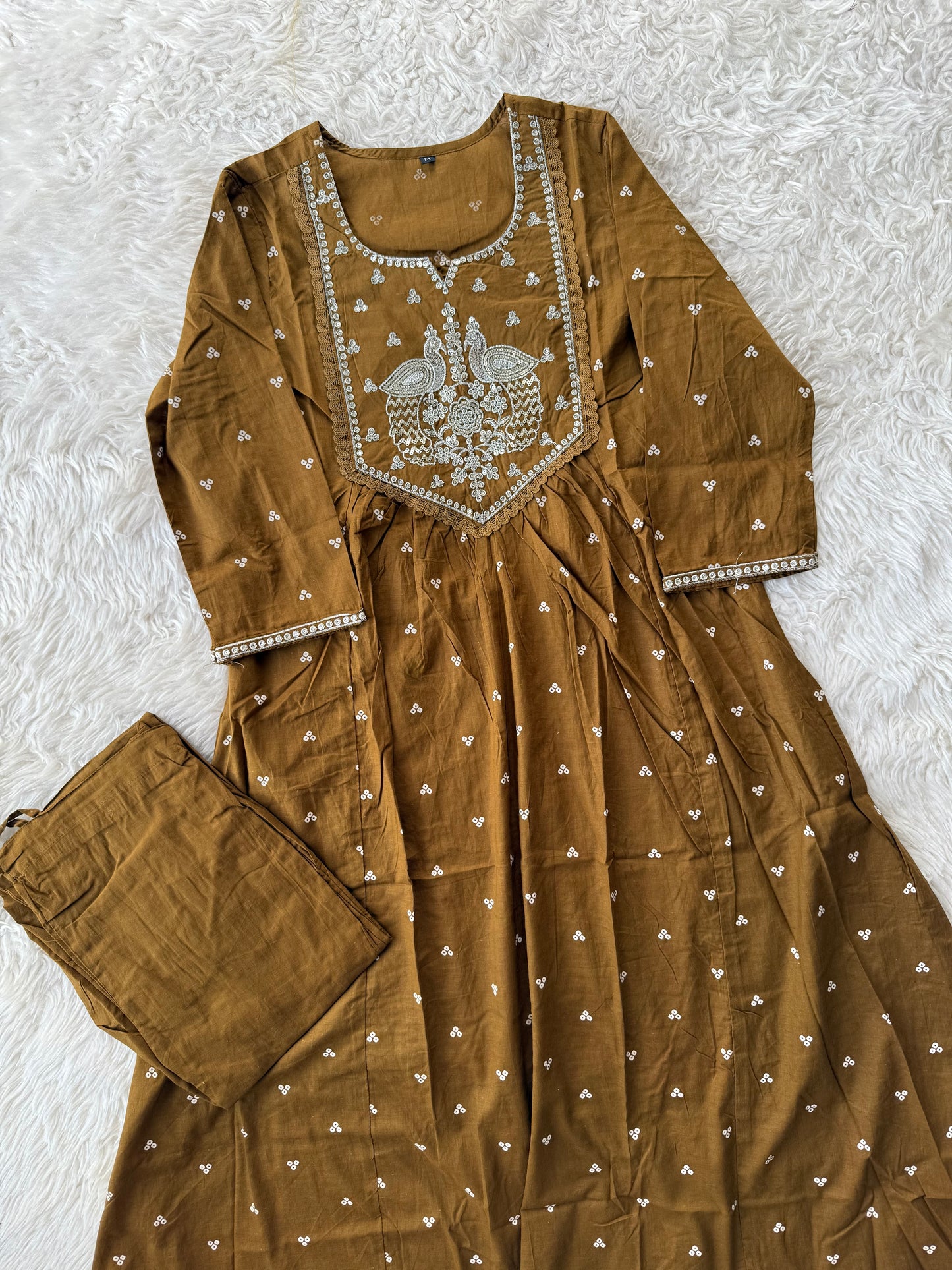 Cotton FLARE Kurti Pant Set