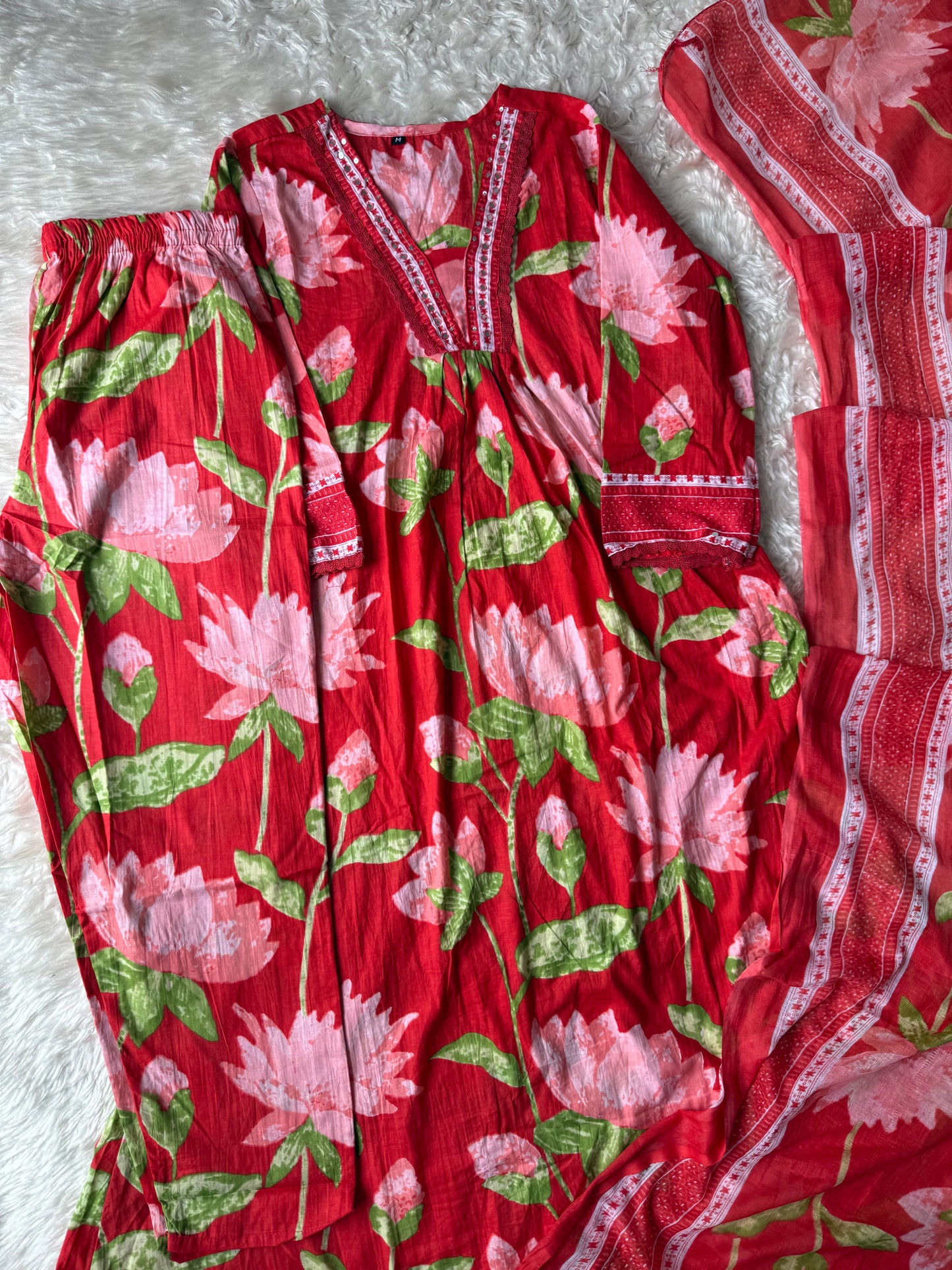 Budget Friendly FLARE Kurti Pant Dupatta Set