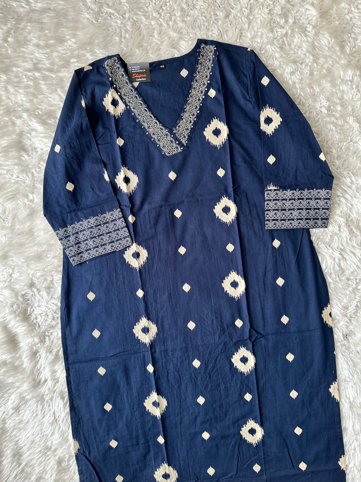 Pure Cotton Kurti Pant Dupatta Set