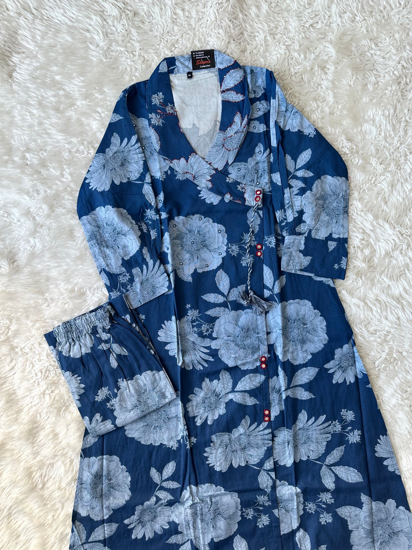 Khadi Cotton Kurti Plazo Set