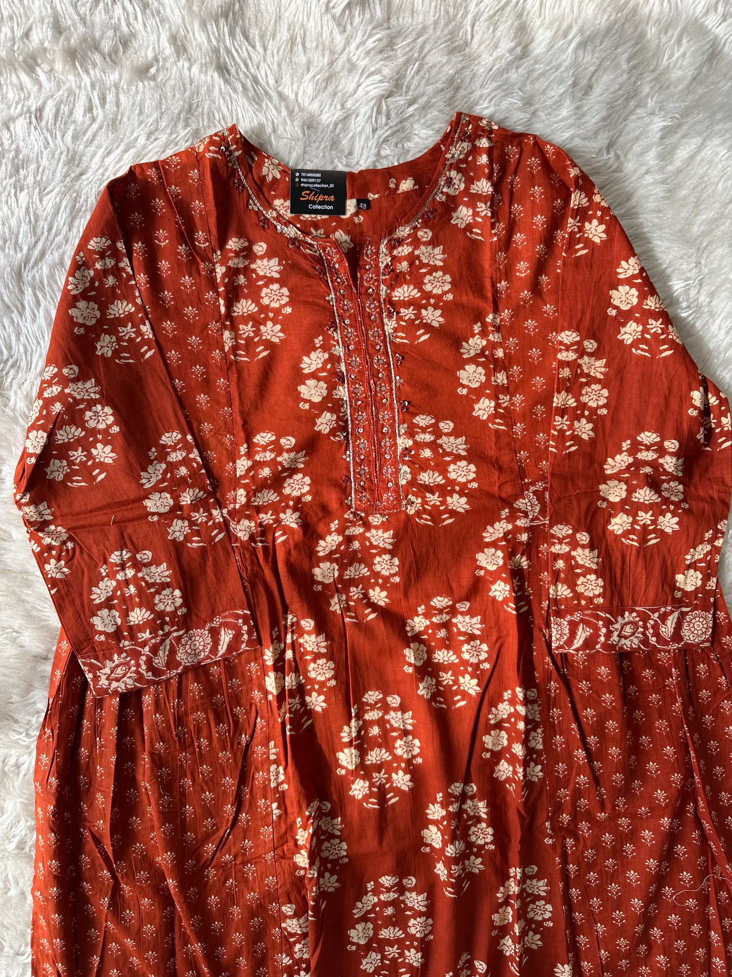 Breathable Cotton Kurti Pant Cotton Dupatta Set