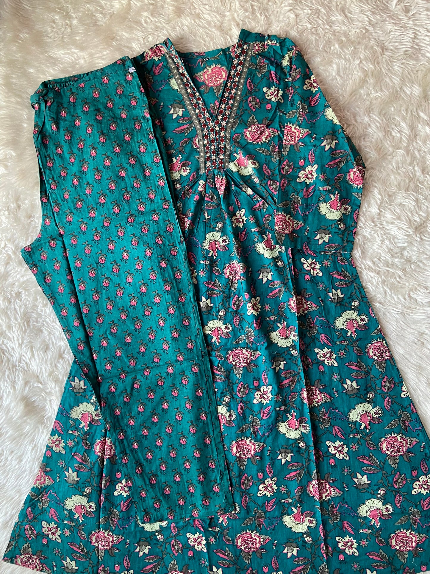 Stock Clearance 🚨 Cotton FLARE Kurti Pant Set