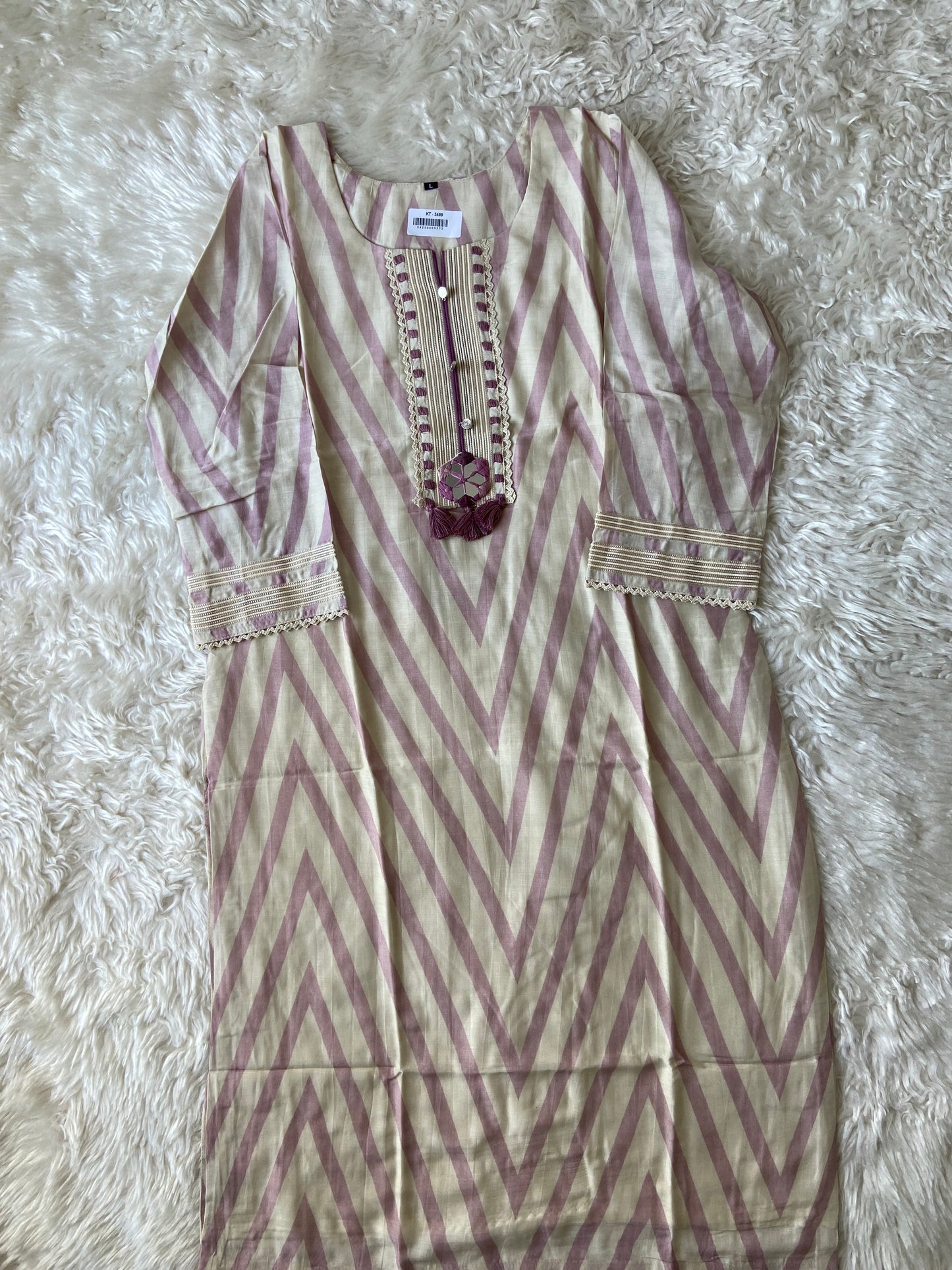 Mul Silk Kurti Pant Plazo Dupatta Set