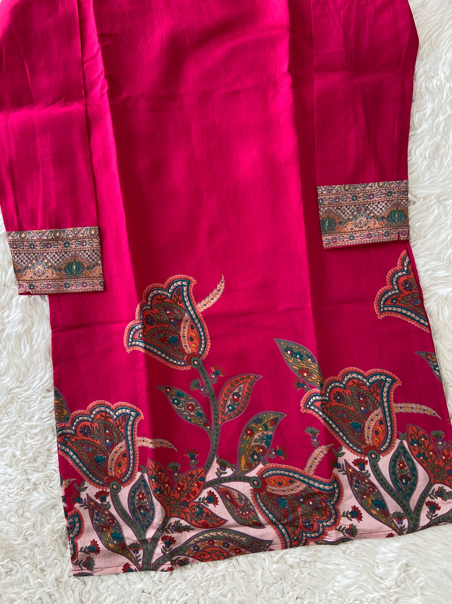Pure Muslin Silk Kurti PlazoDupatta Set