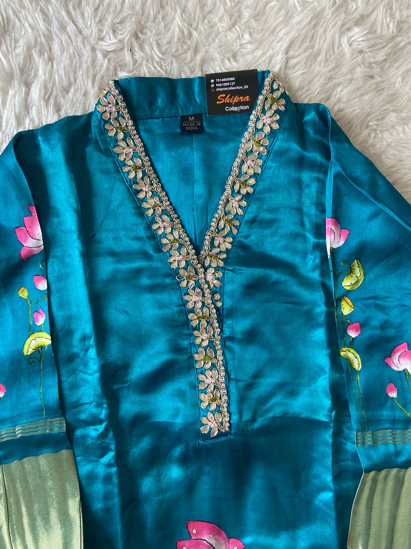 Gazi Silk Kurti Pant Dupatta Set
